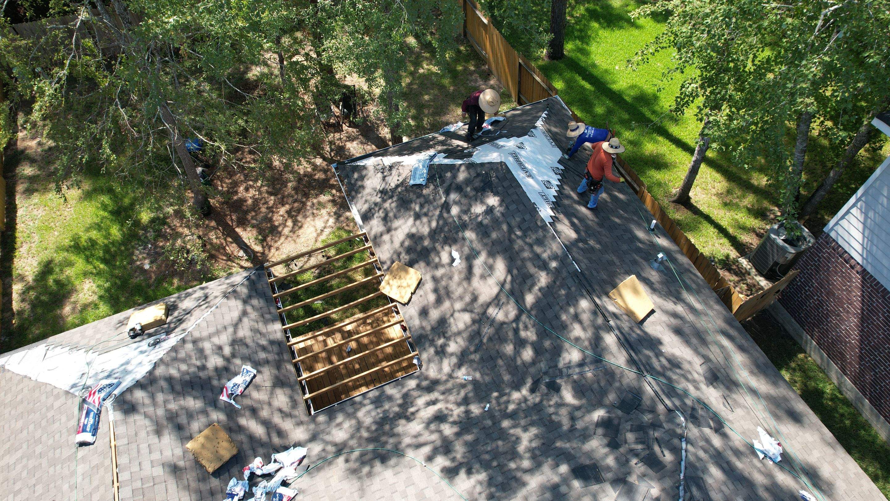 Roof Replacement on a Wooded Lot — Spring, TX by PL Roofing & SB Roofing, LLC.