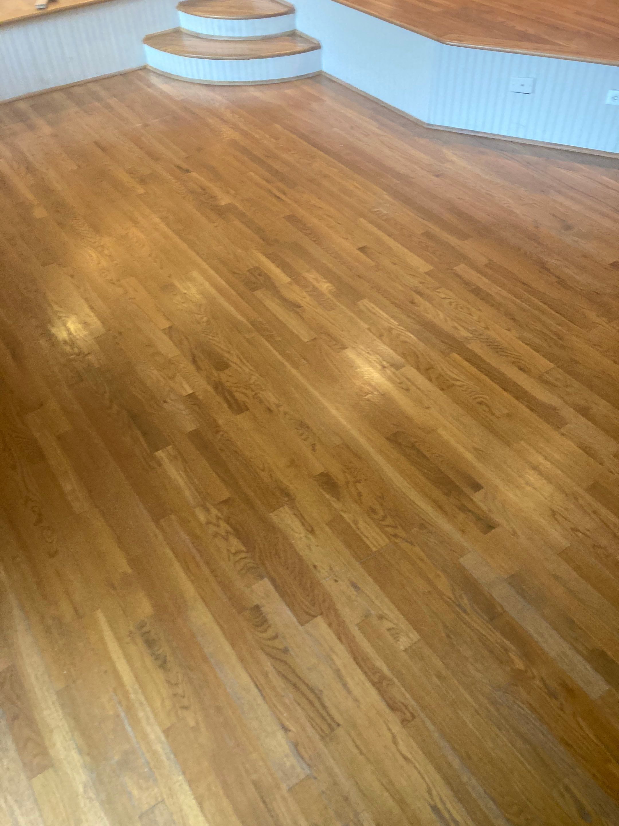 Red and White oak refinish with Duraseal Special Walnut Stain by Footprints Floors of Nashville