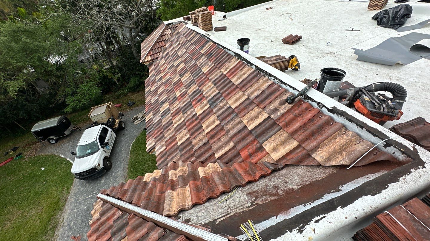 Residential Brava Spanish Tile Install in Coral Gables Miami Florida by International Roofing