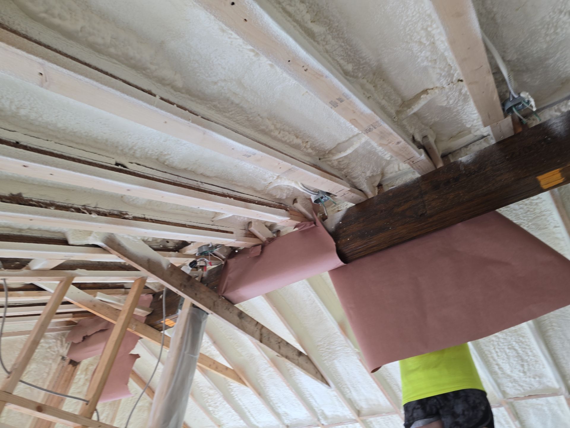 Attic Insulation using Closed Cell Spray Foam by NYS Foam & Energy