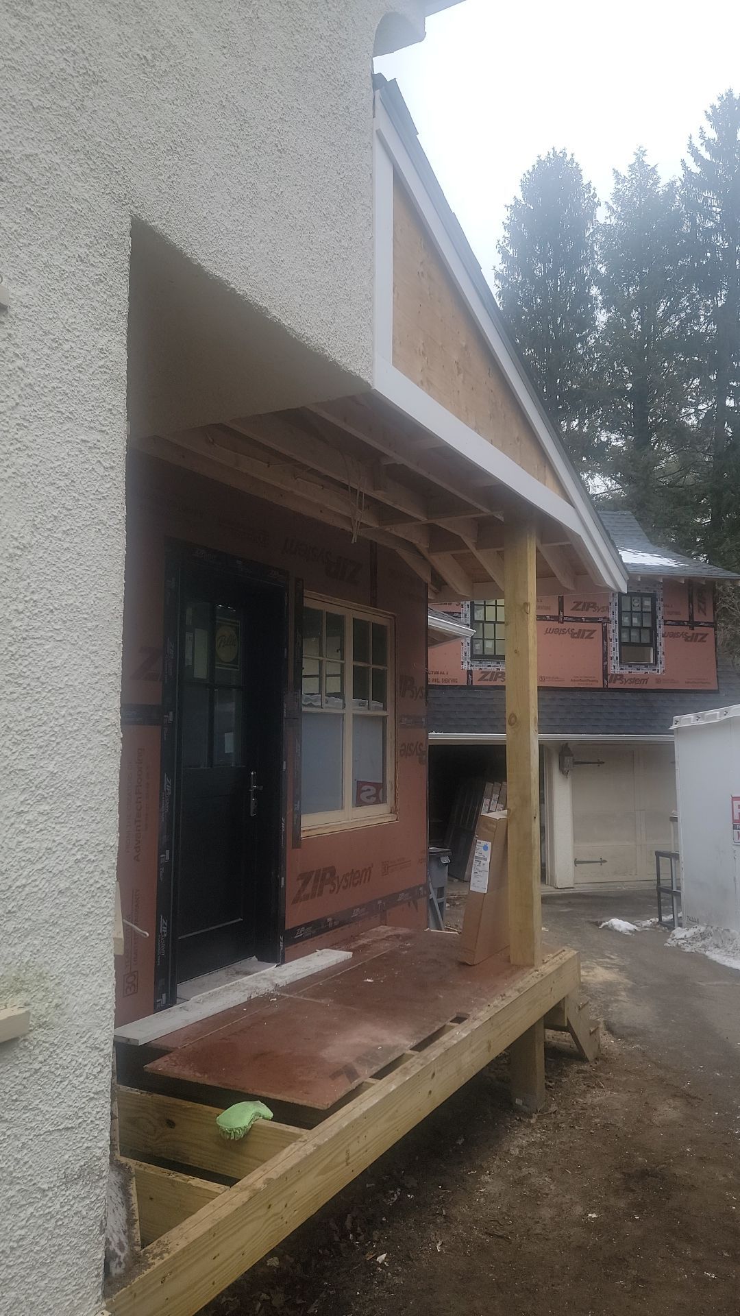 In progress: Exterior renovation in Wellesley MA by UBrothers Construction