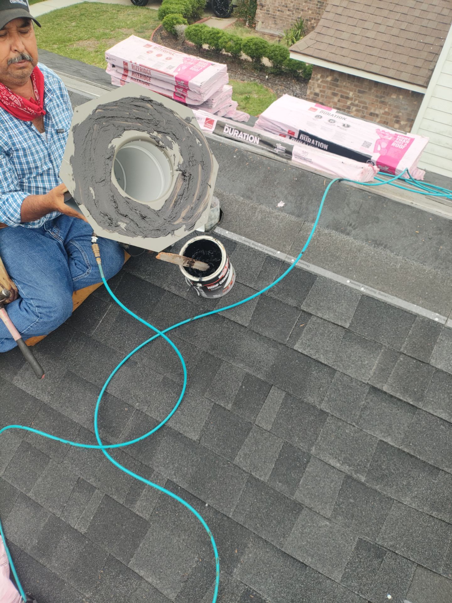Nothing looks nicer than a little black roof by Bayfront Roofing and Construction