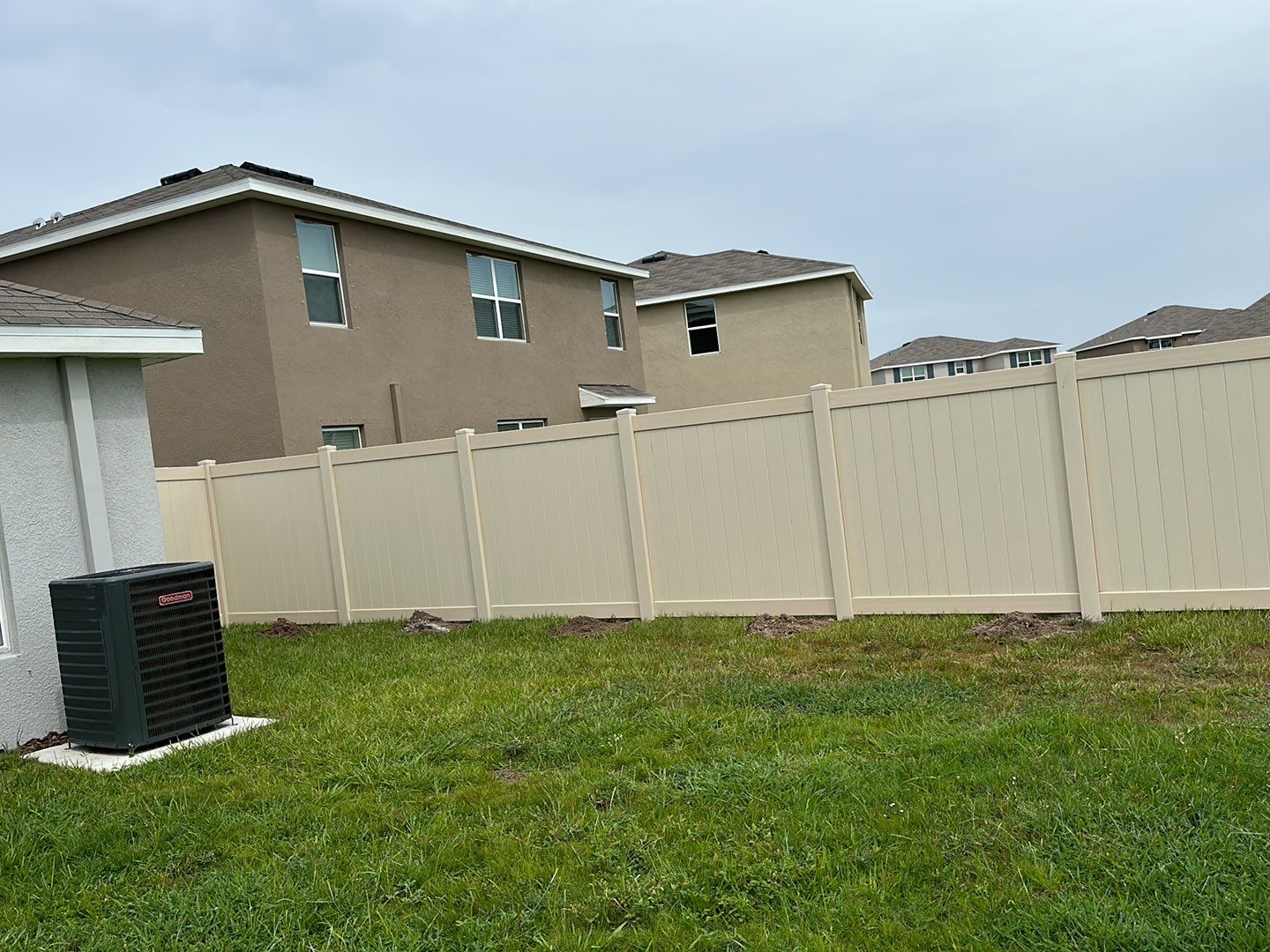 Vinyl Fence Installation using Vinyl and Black 3 Rail Aluminum Fence by Asap fence and gates, LLC