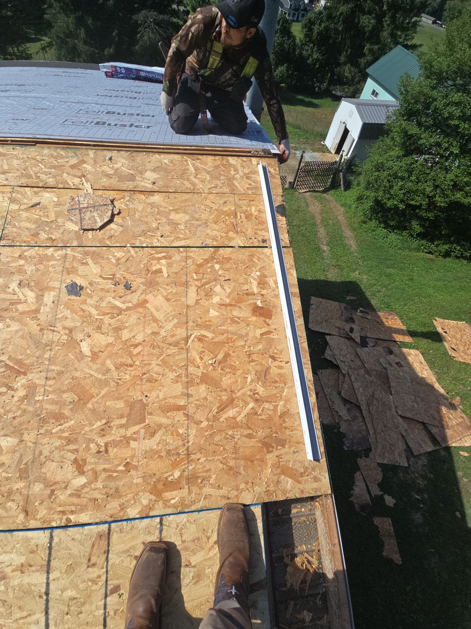 Residential Roofing Installation using GAF Timberline HDZ Fox Hollow Grey by Rainstoppers Roofing