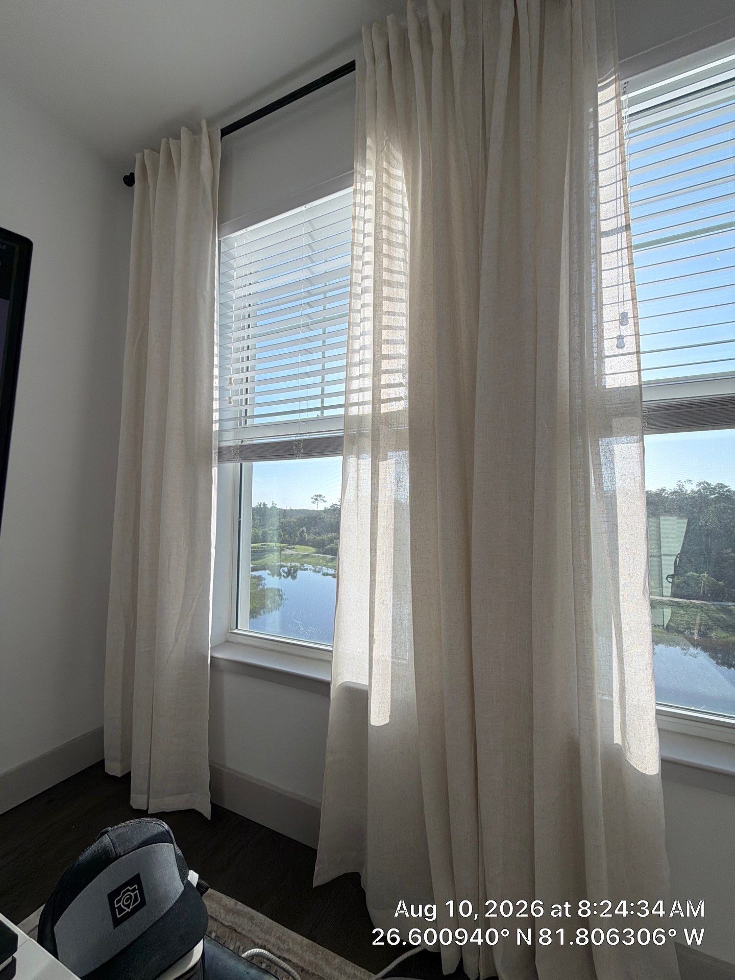 Custom Window Treatment Installation with Curtains and Blinds in Fort Myers by CompanyCam Sales Demo