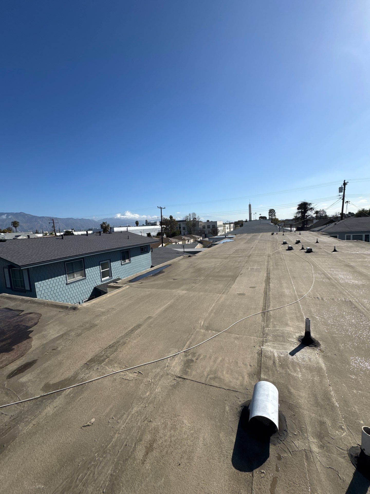 New Drainage and Silicone Membrane Installation using American Standard Coatings Silicone-S by Hull Brothers Roofing