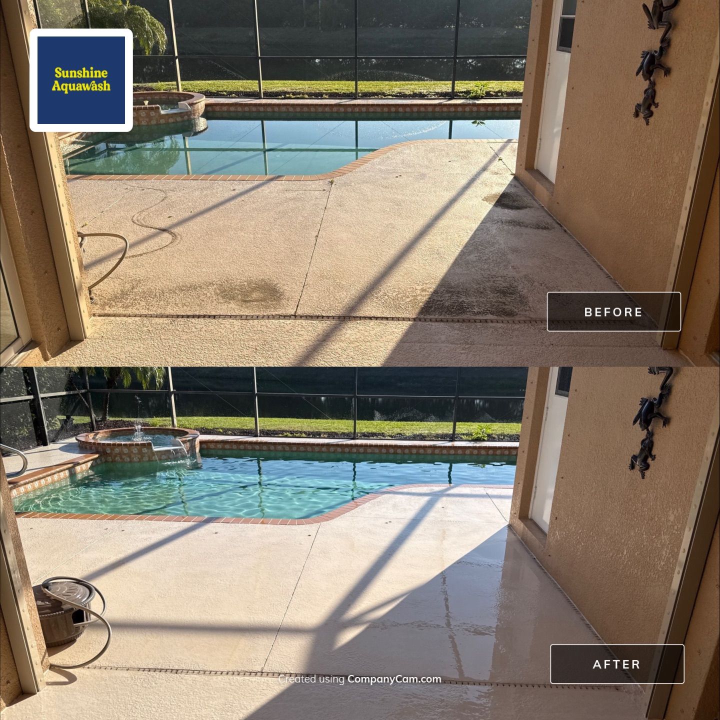 Driveway, Pool Deck & Lanai Cleaning – Heritage Harbour Golf Club, Bradenton, FL by Sunshine AquaWash