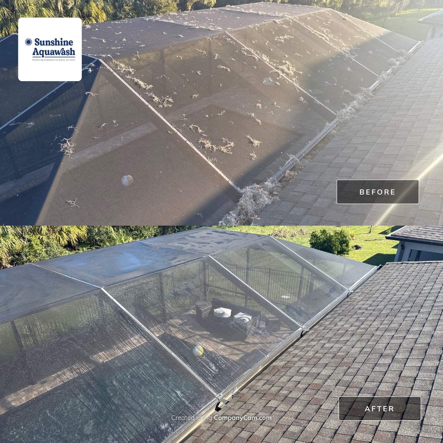 Post-Hurricane Gutter and Screen Enclosure Cleaning in Palmetto, FL | Trevesta Community by Sunshine AquaWash