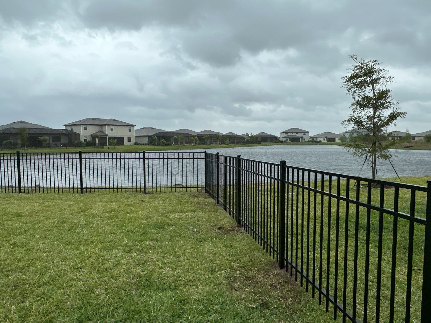 Aluminum Fence Installation using Black 3 Rail Aluminum Fence by Asap fence and gates, LLC