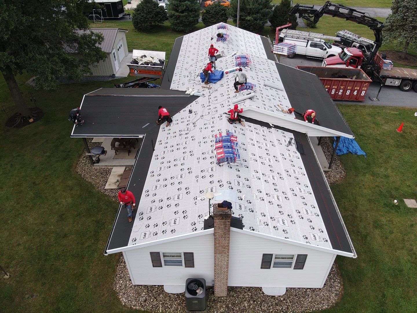 Residential GAF Timberline HDZ Shingle Roof Installation in Walnut Bottom by Teflon Roofing