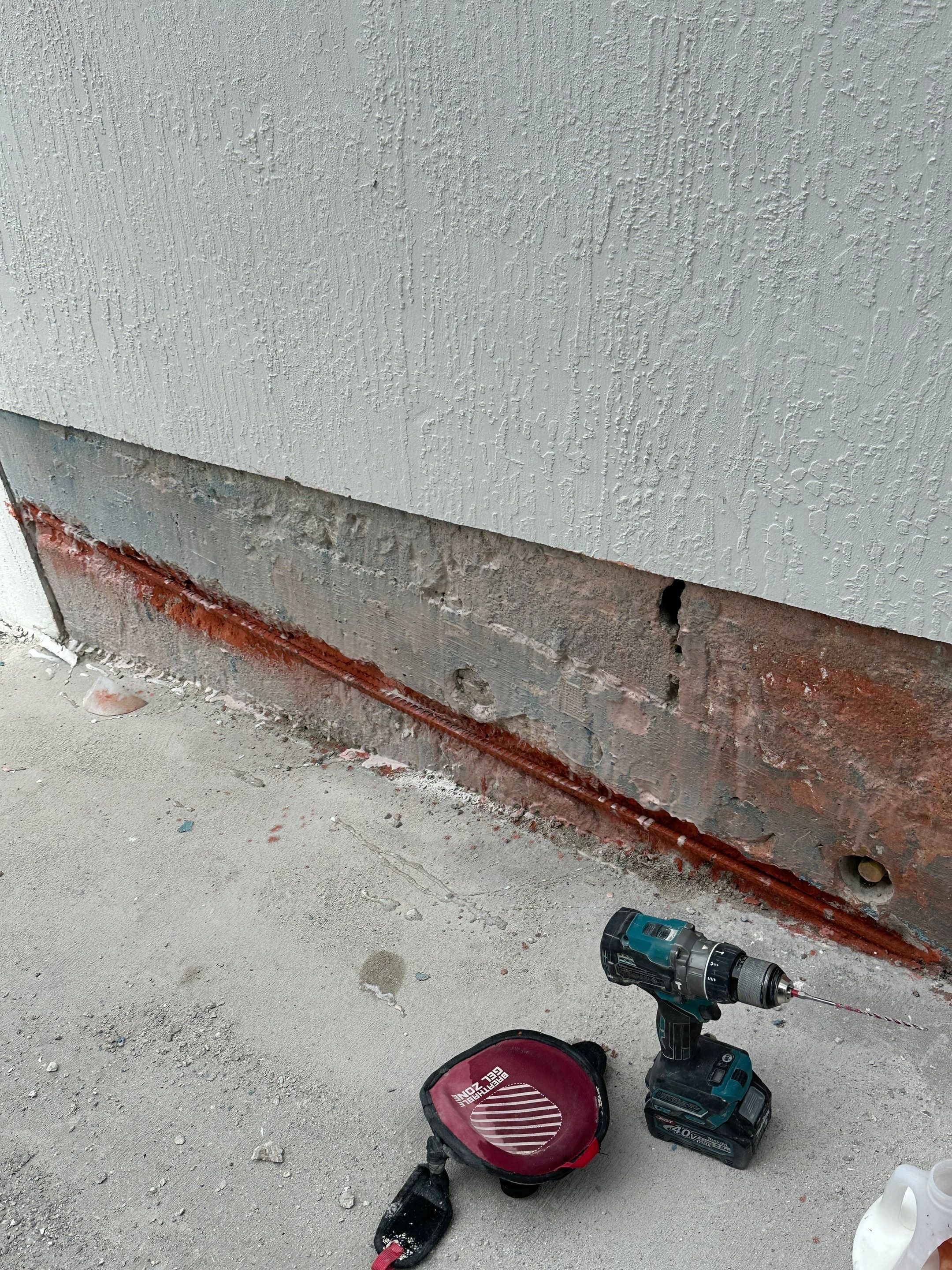 Concrete Restoration on Slab and Walls by The Goat Contractor ( Giampri Corp)