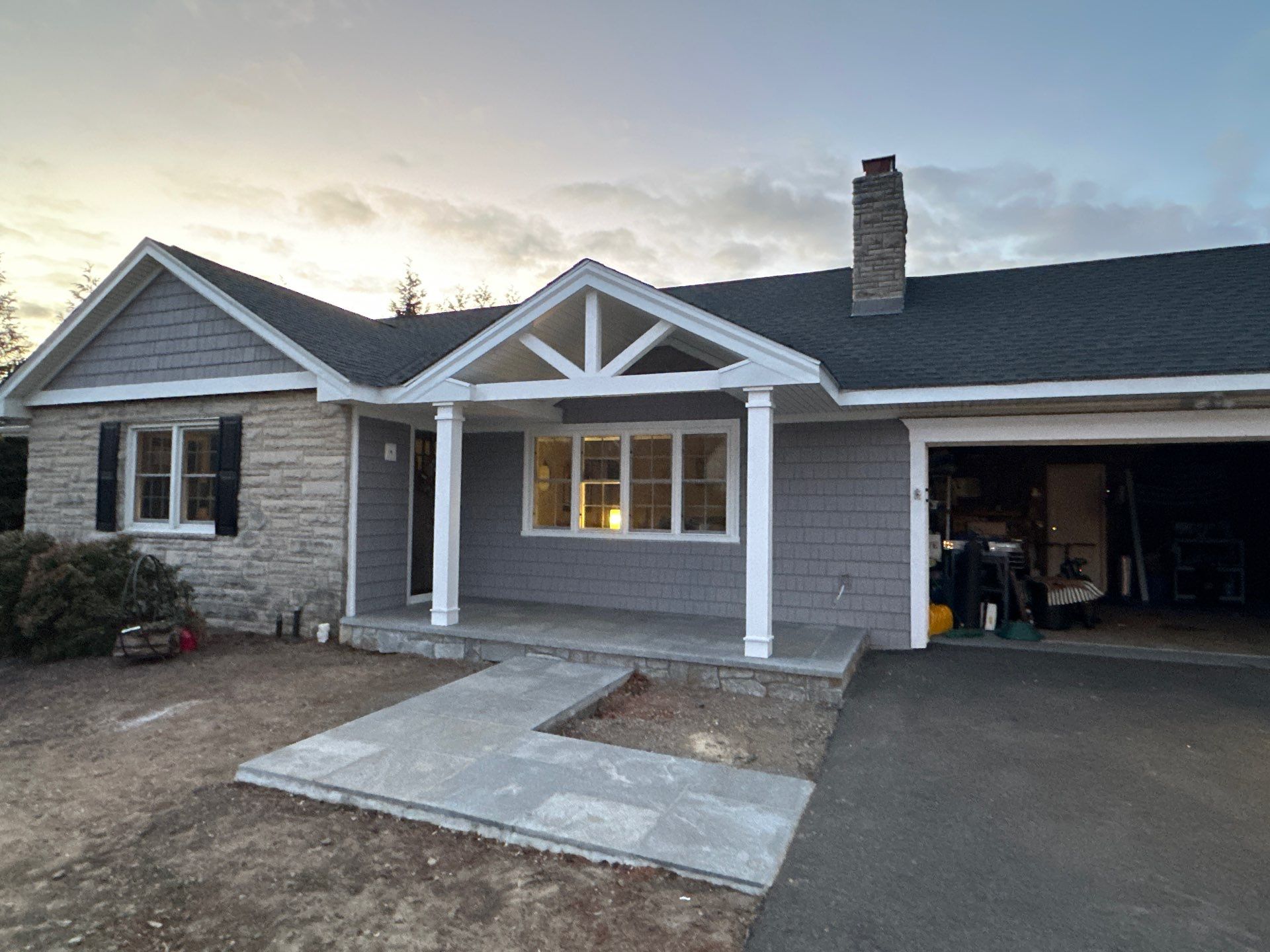 Siding Installation and Azek portico by A Plus Exterior