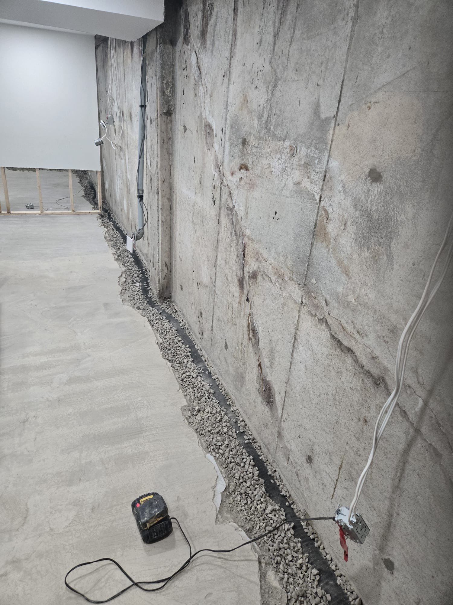 Interior French Drain and Sump Pump Installation in Vaughan by Canada Waterproofers Inc