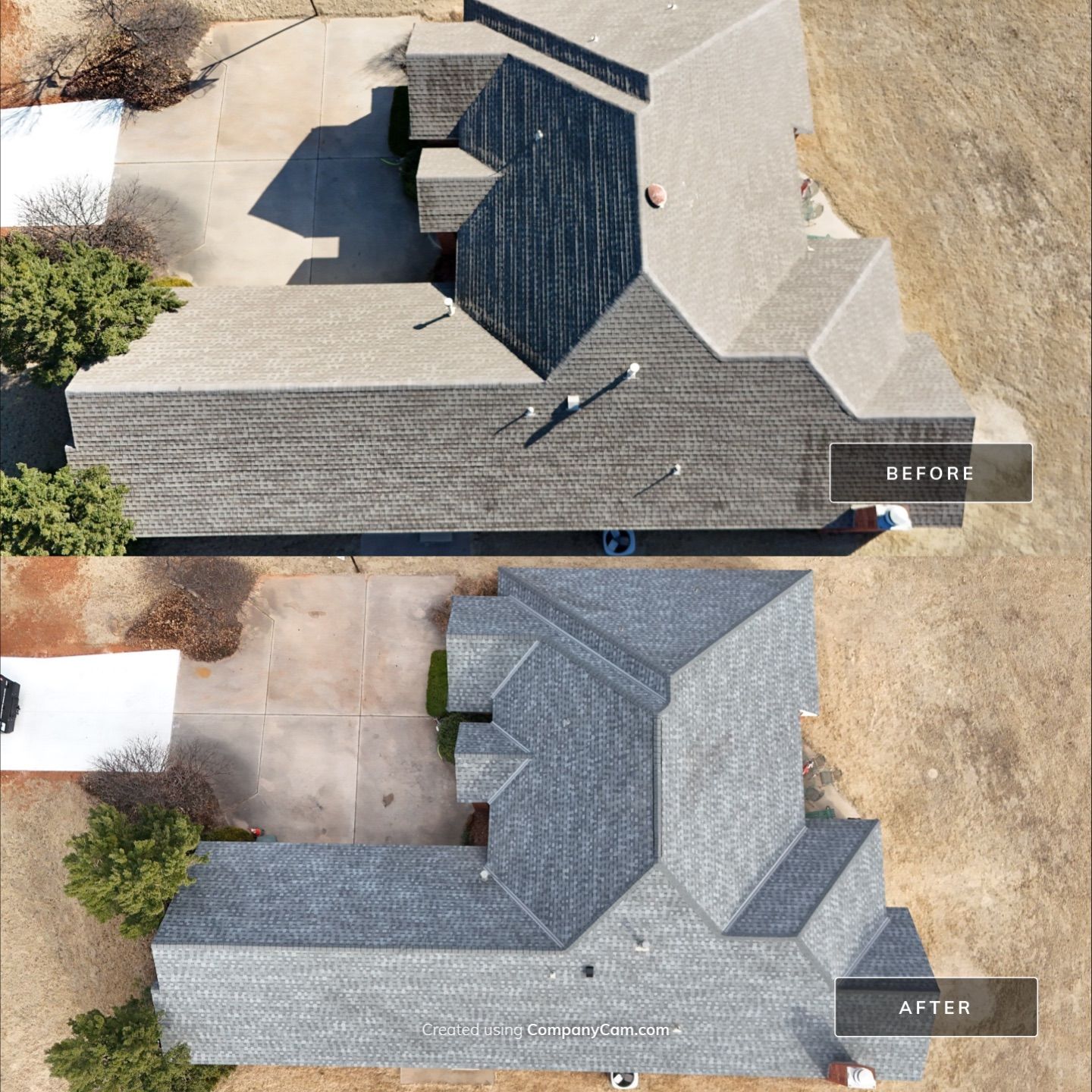 Residential Roofing Installation using titan xt antique slate by Thunder City Roofing