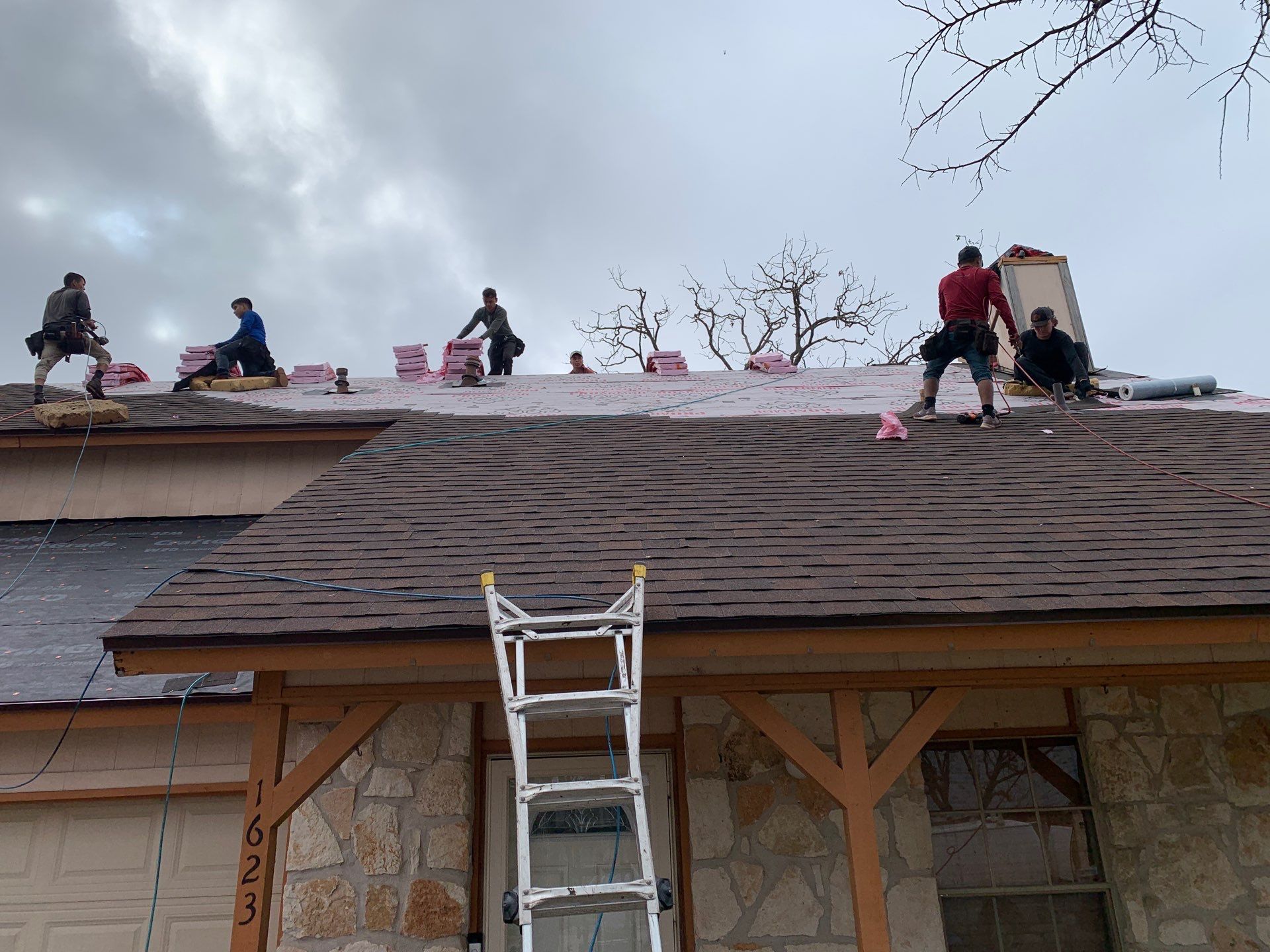 Architectural Shingle Roof Replacement and Underlayment Installation in Round Rock by Caliber Restoration LLC