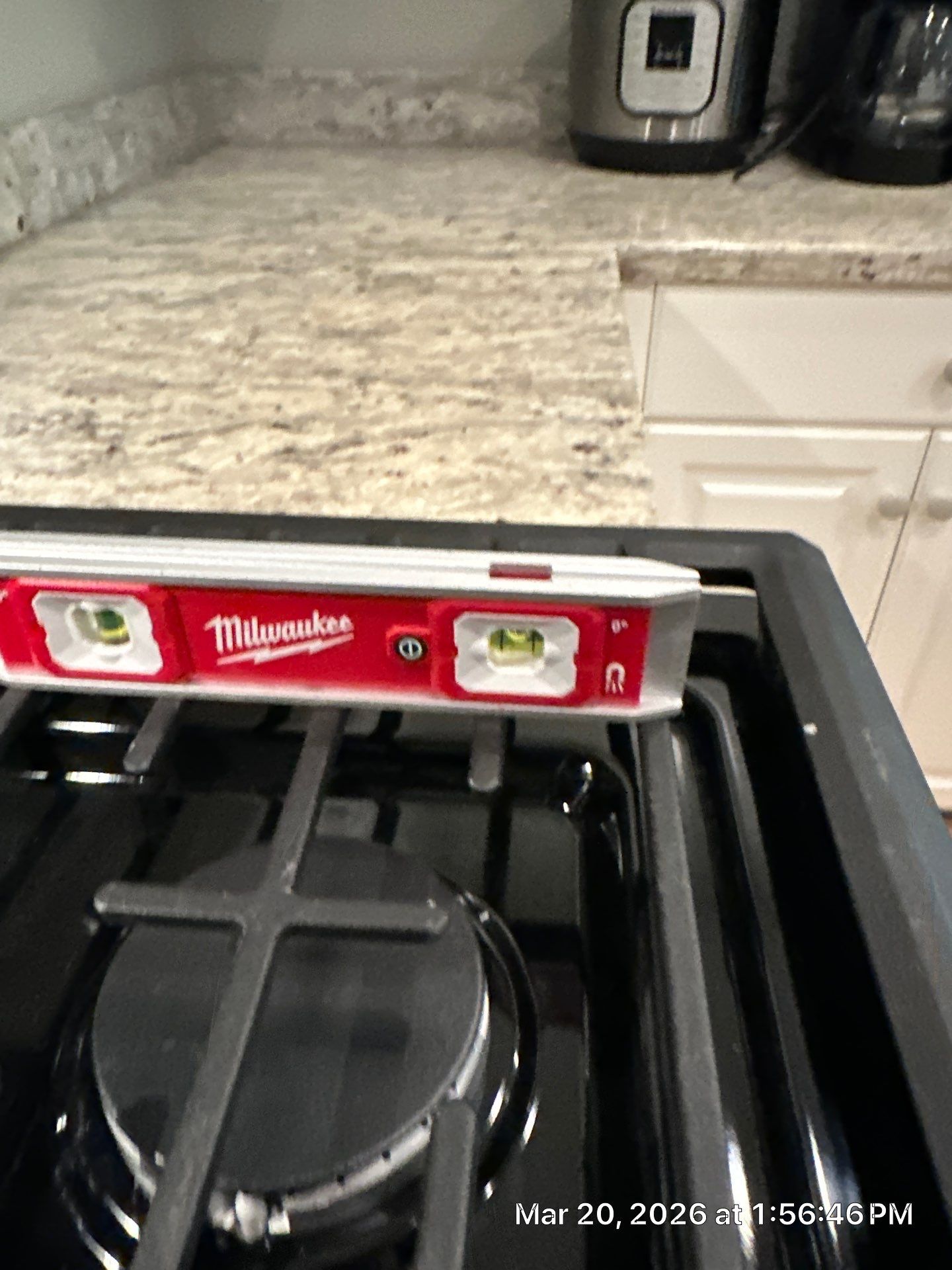 Granite Cuts for Gas Range Installation by RoundHouse Installations