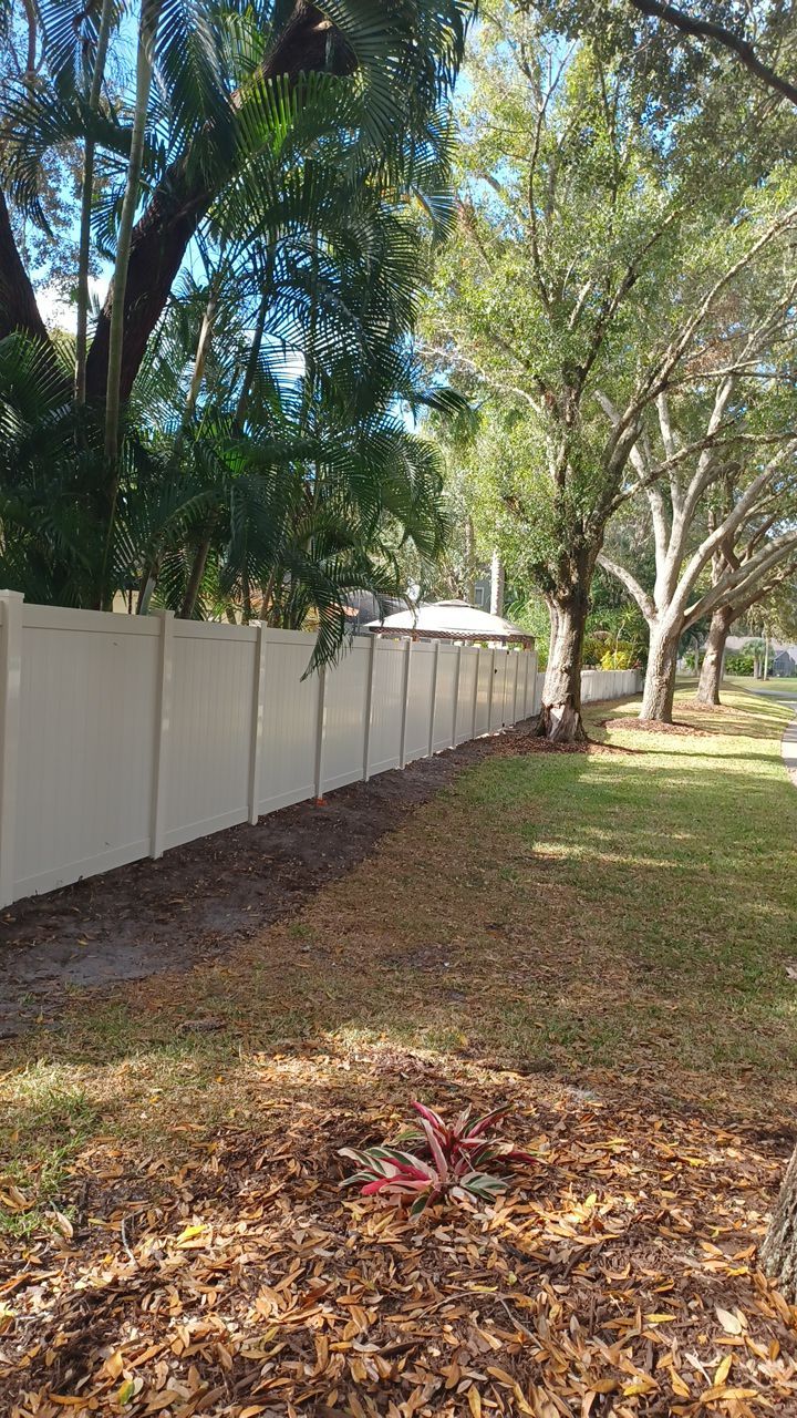 Sarasota, FL 6ft. Tall Tan Vinyl Privacy Fence  by Asap fence and gates, LLC