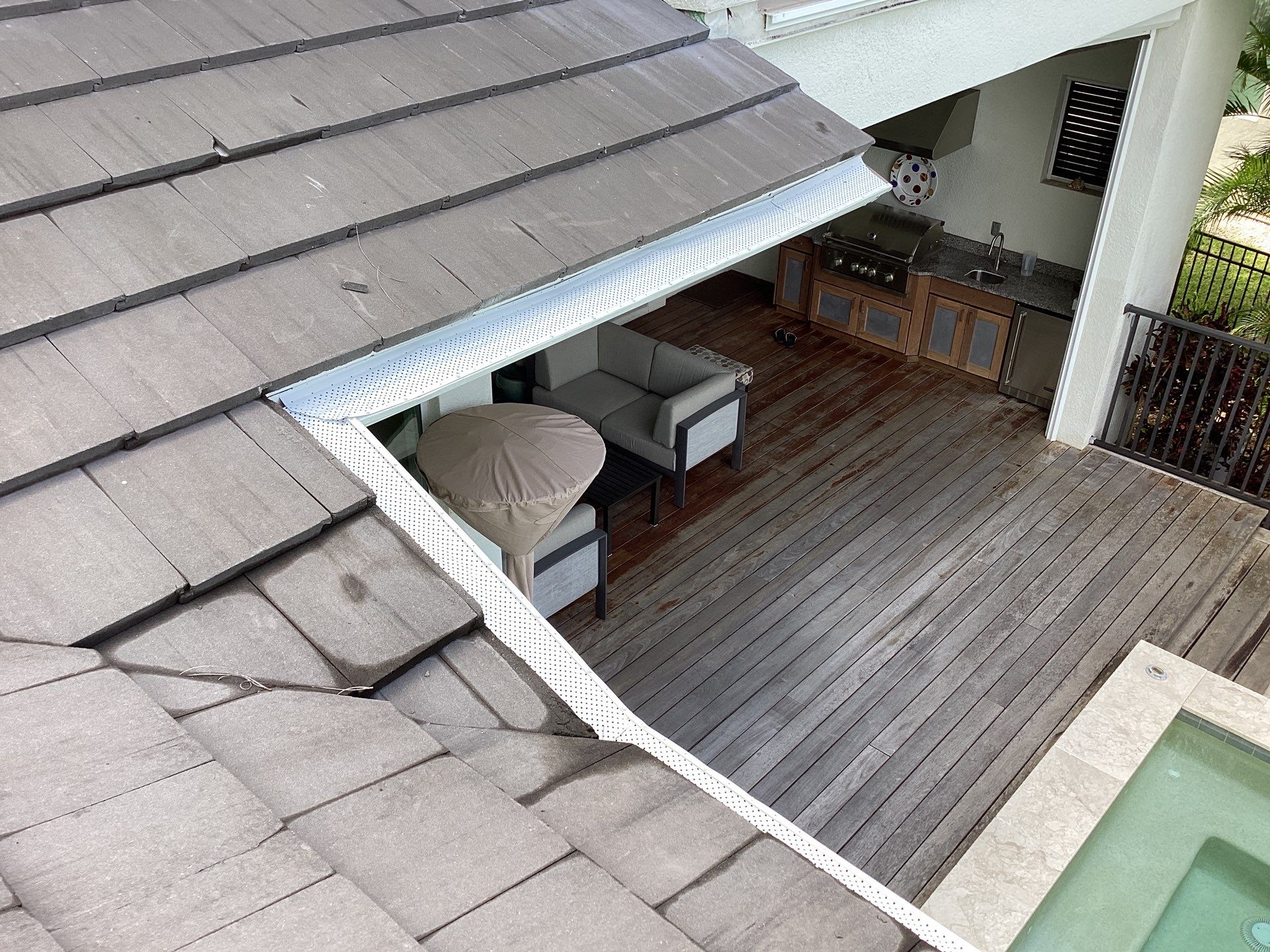 Gutter guard installation for a Sarasota home by Gutter Professors