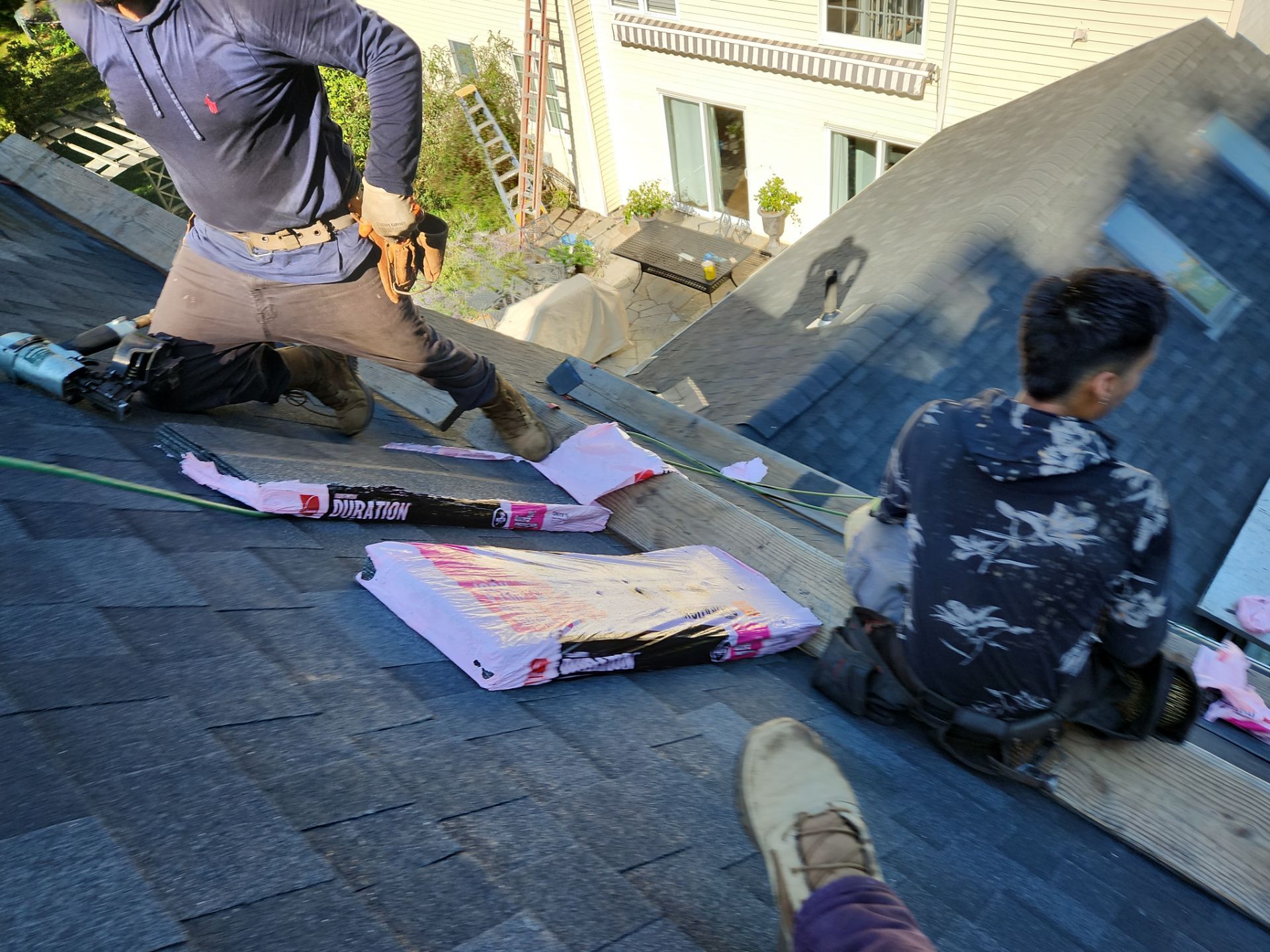 Residential Roofing Installation using Owens Corning TruDefinition Duration AR - Onyx Black by A Plus Exterior