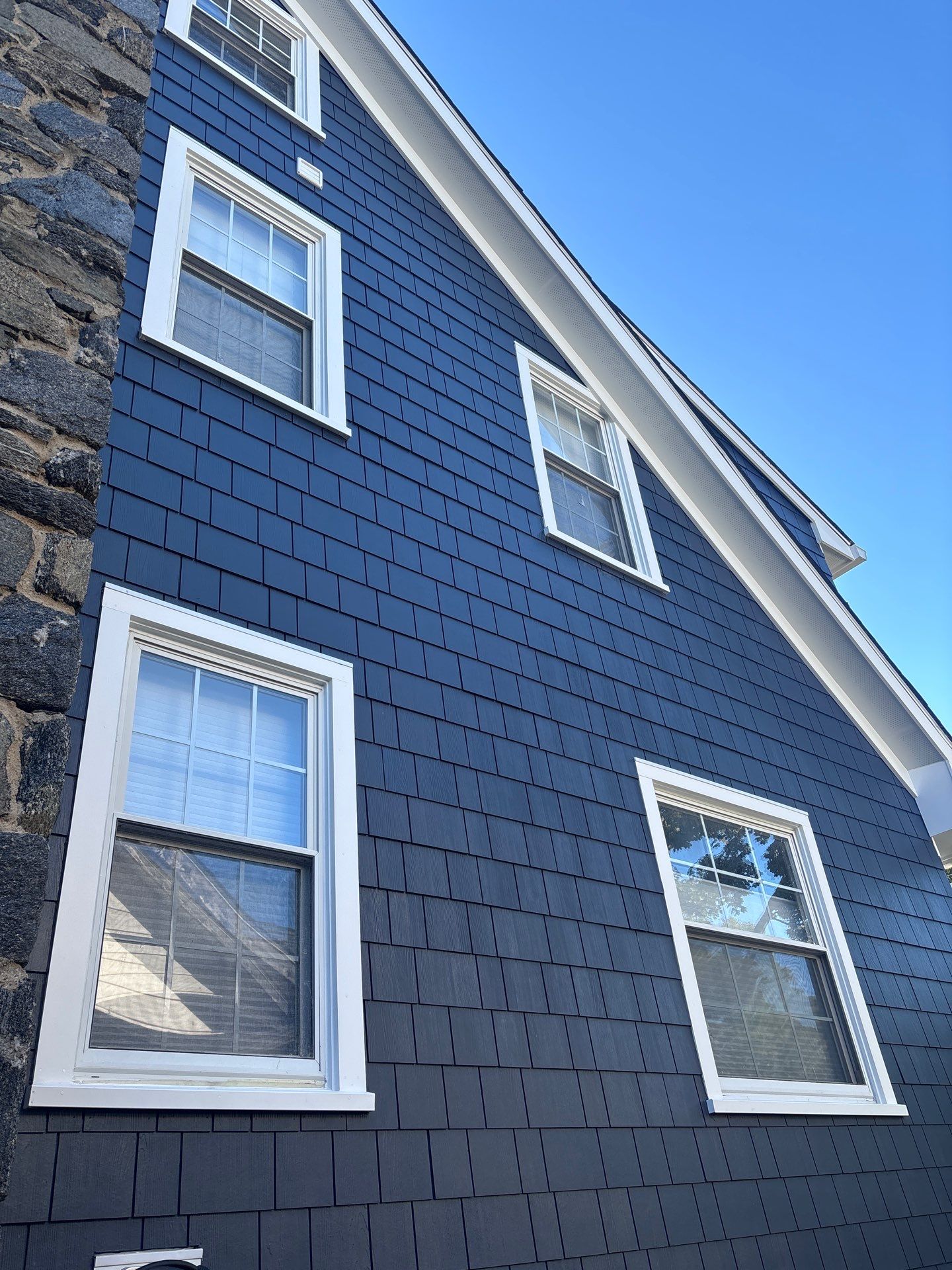 James Hardie Navy Shake in Rye, NY by Ideal Siding - Westchester
