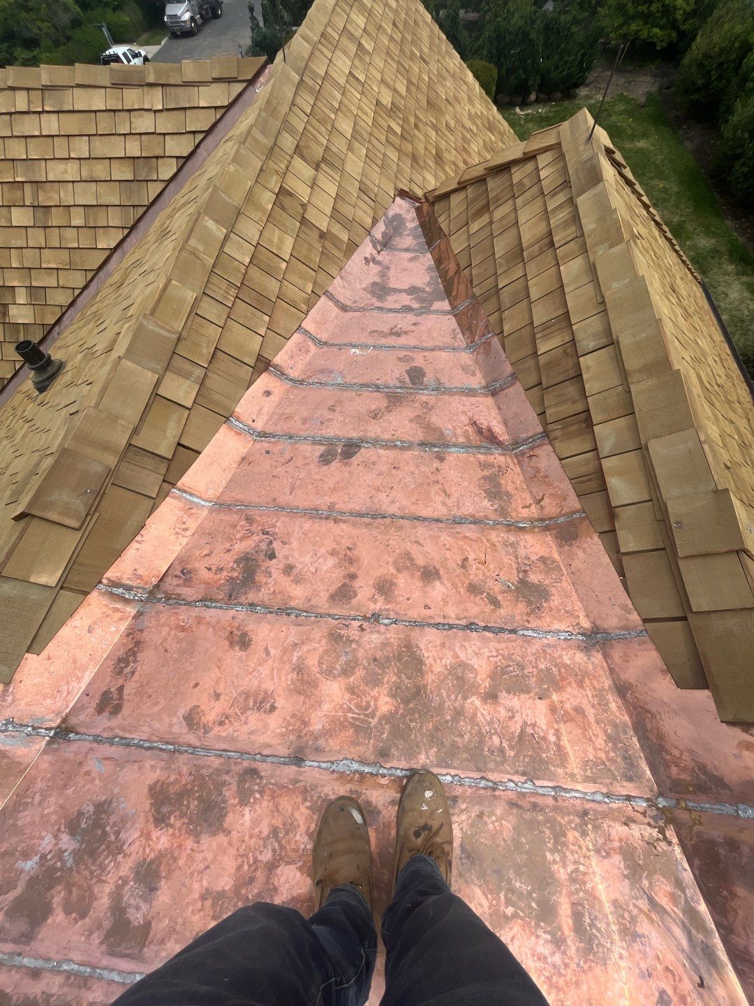 Residential Roofing Installation using Cedar Shakes by CMNG LLC
