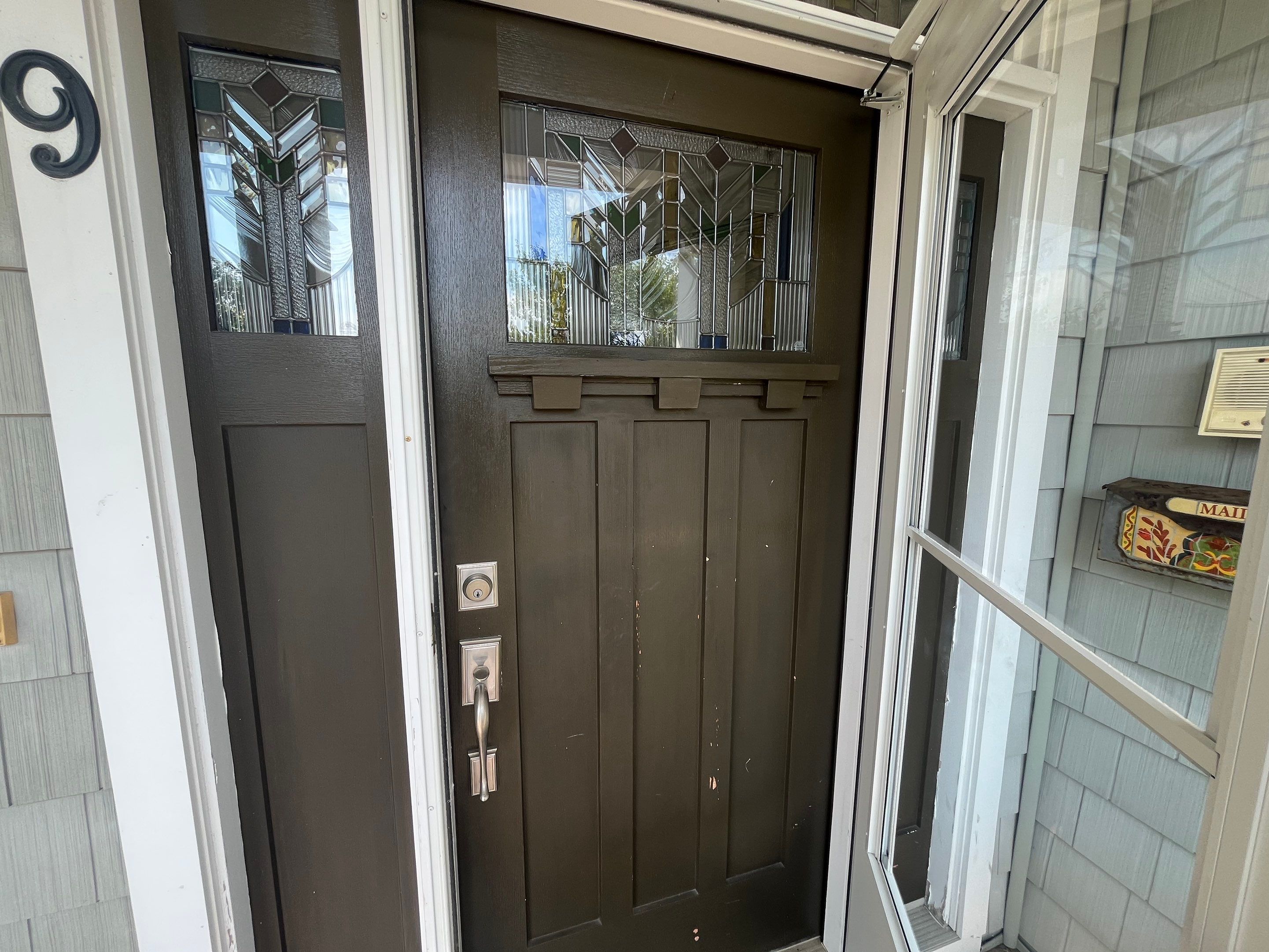 Front Door Transformation: Front Weathered to Bold & Beautiful by Fresh Coat Works LLC