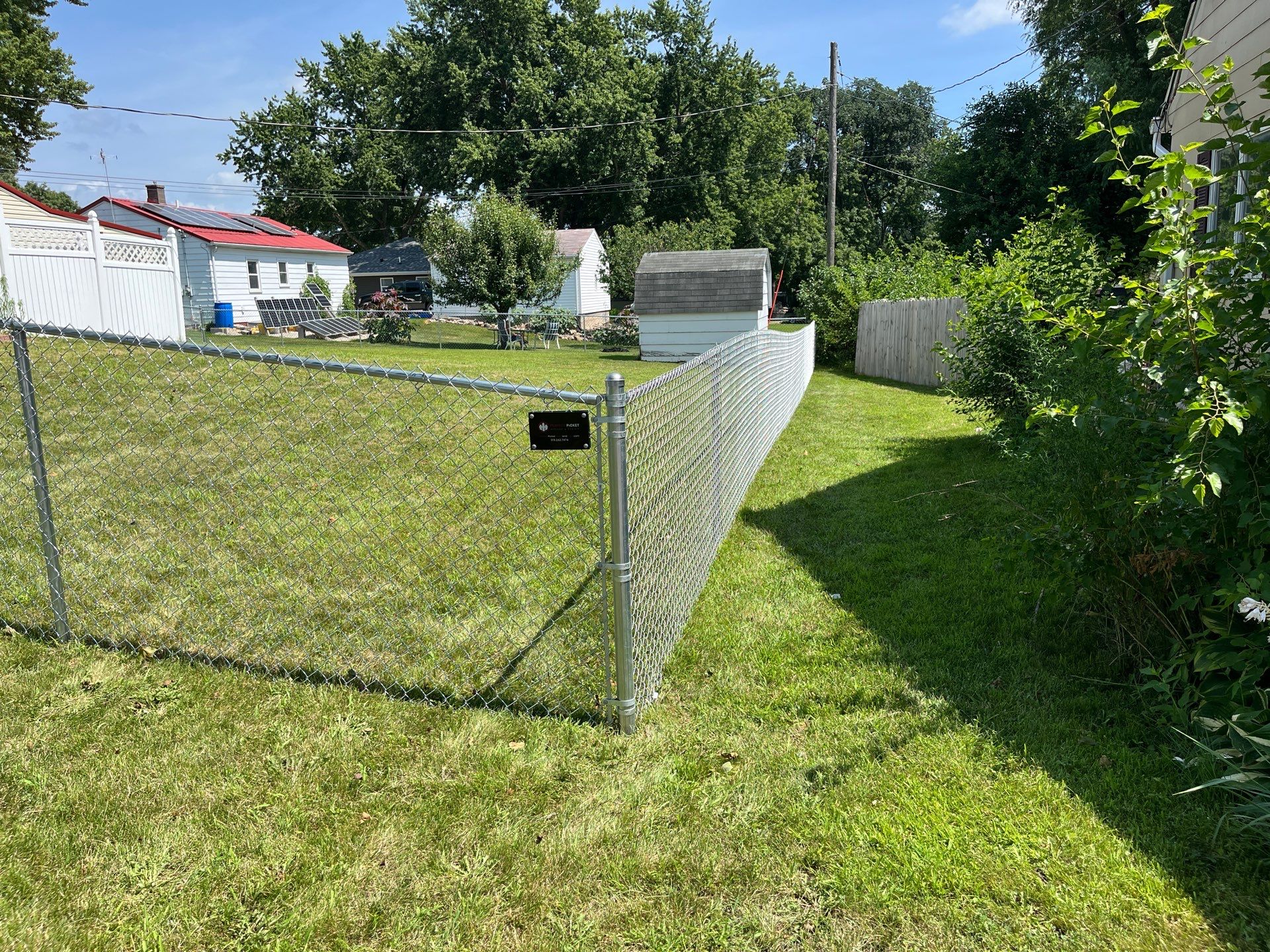 Residential Chain Link Fence Installation in Elk Run Heights by Perfect Picket Fence and Stain