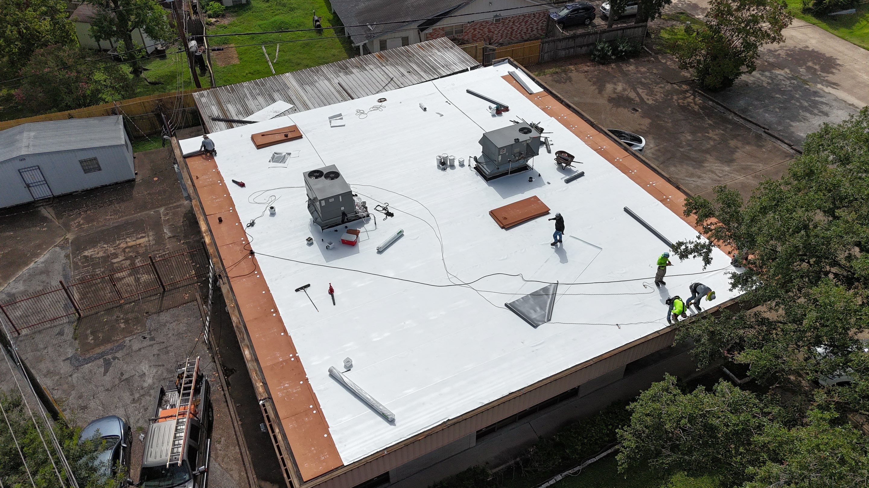 Commercial Roofing Installation using TPO by Core Four Roofing