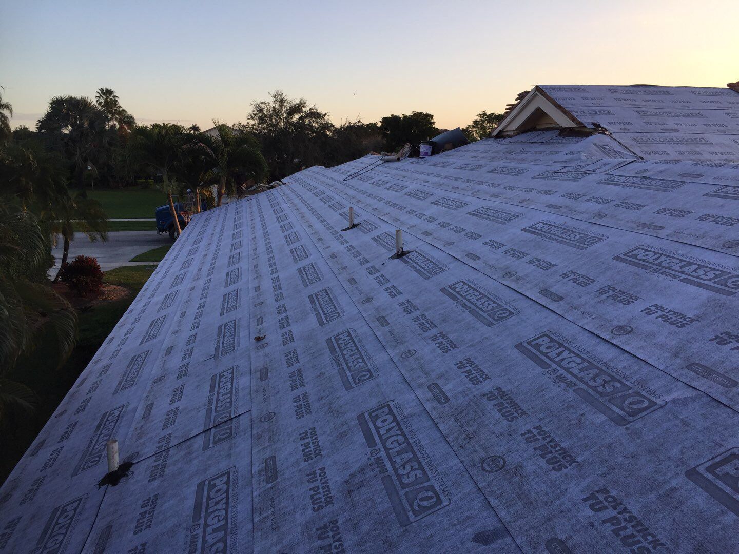 Residential Roofing Installation using 1" Nail strip metal roof by BLUES BROTHERS ROOFING