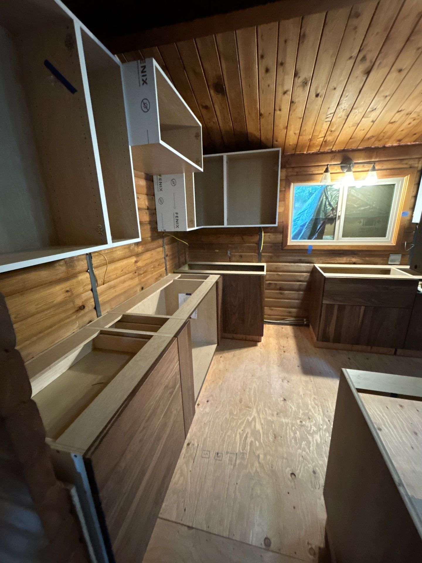 Kitchen Transformation in Newberg Log Cabin by Pinnacle Contractors