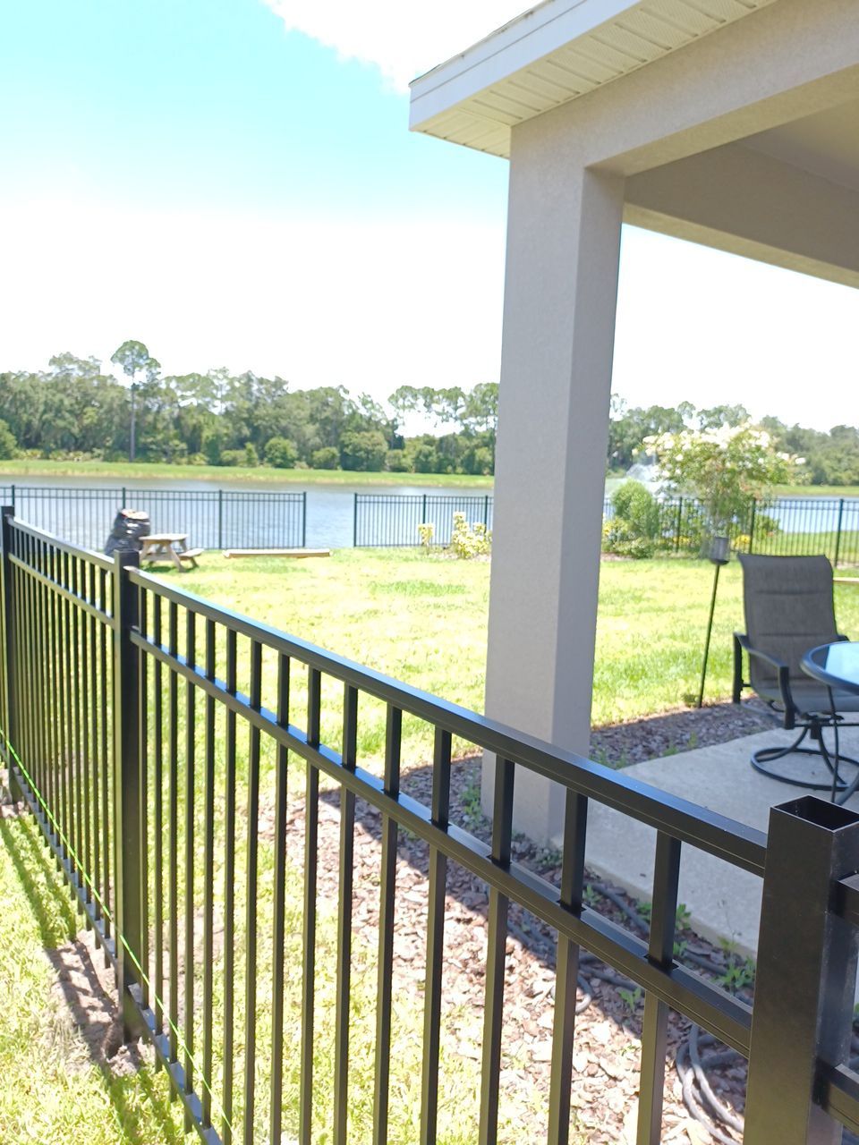Sarasota, FL 4ft. Tall 3-Rail Black Aluminum Fence by Asap fence and gates, LLC