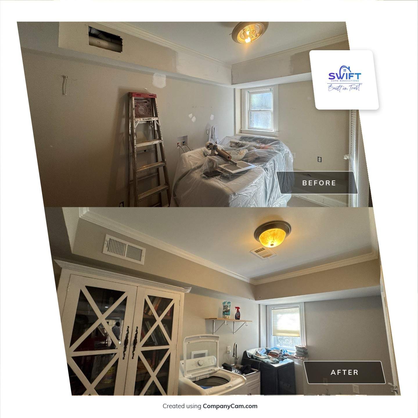 Interior Home Painting and Crown Molding Update in Atlanta by Swift Home Renovations