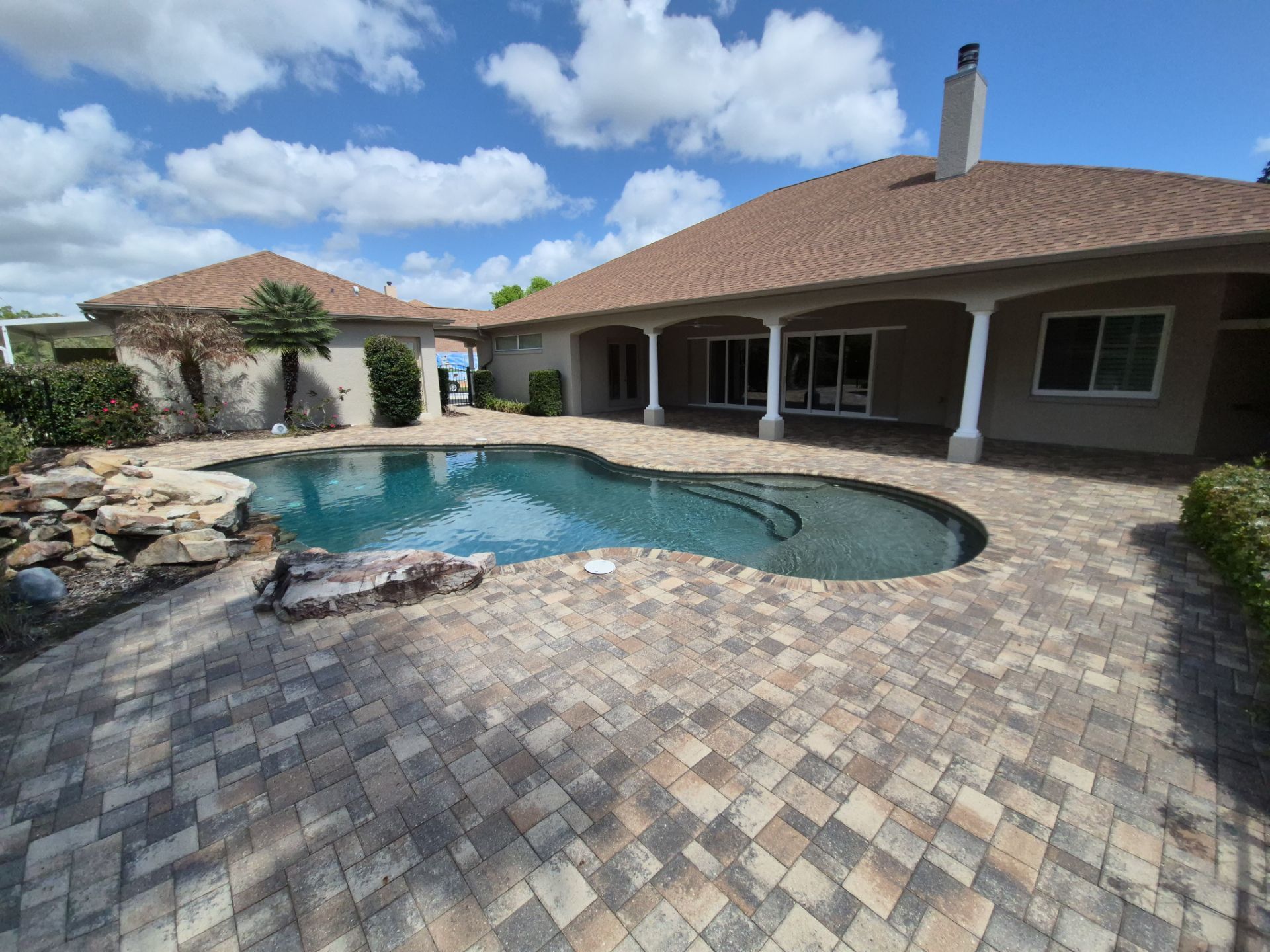 Brick Paver Sealing and Cleaning for Ocala Home and Pool Deck by Infinite Exteriors LLC