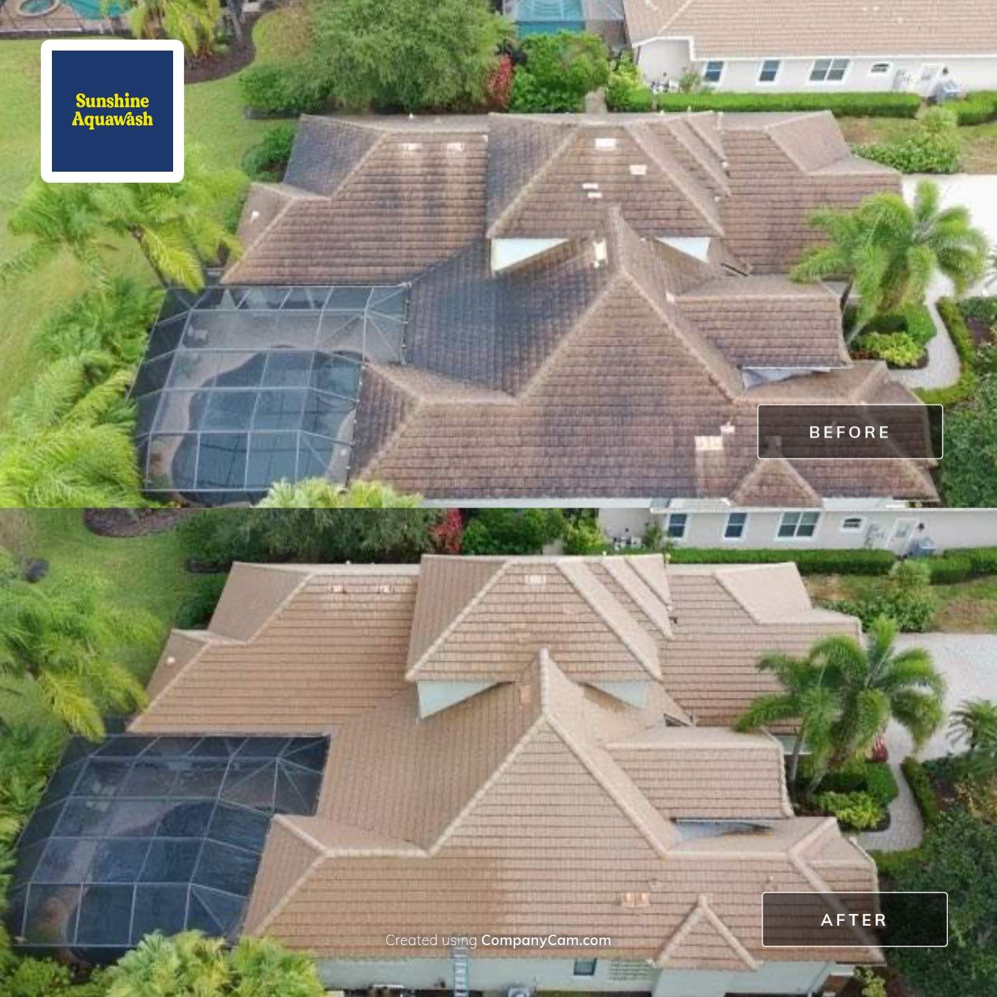 Tile Roof, Gutter & Pool Cage Cleaning – Lakewood Ranch Country Club, Lakewood Ranch, FL by Sunshine AquaWash