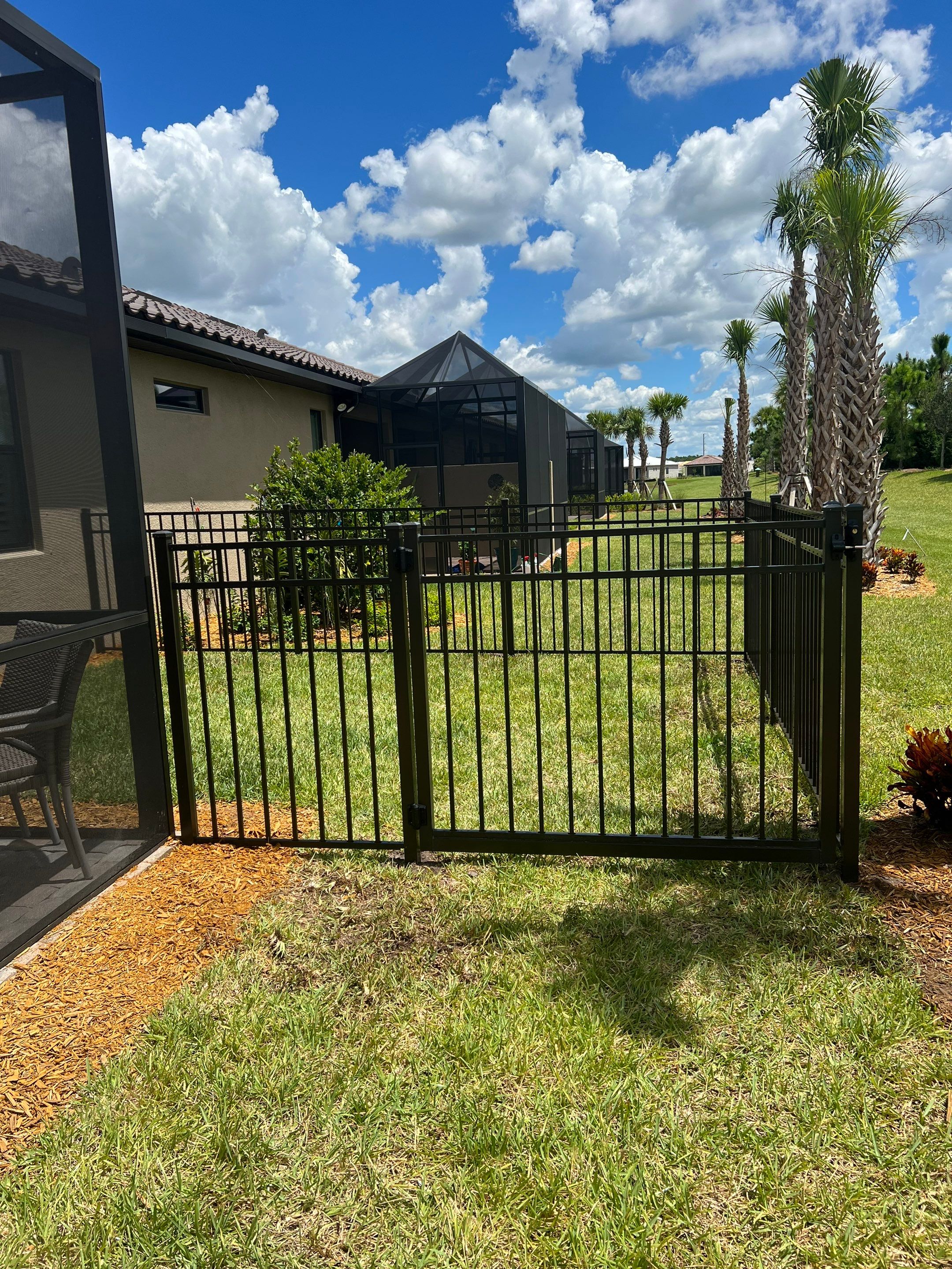 Aluminum Fence Installation using 3 Rail Aluminum Fence by Asap fence and gates, LLC