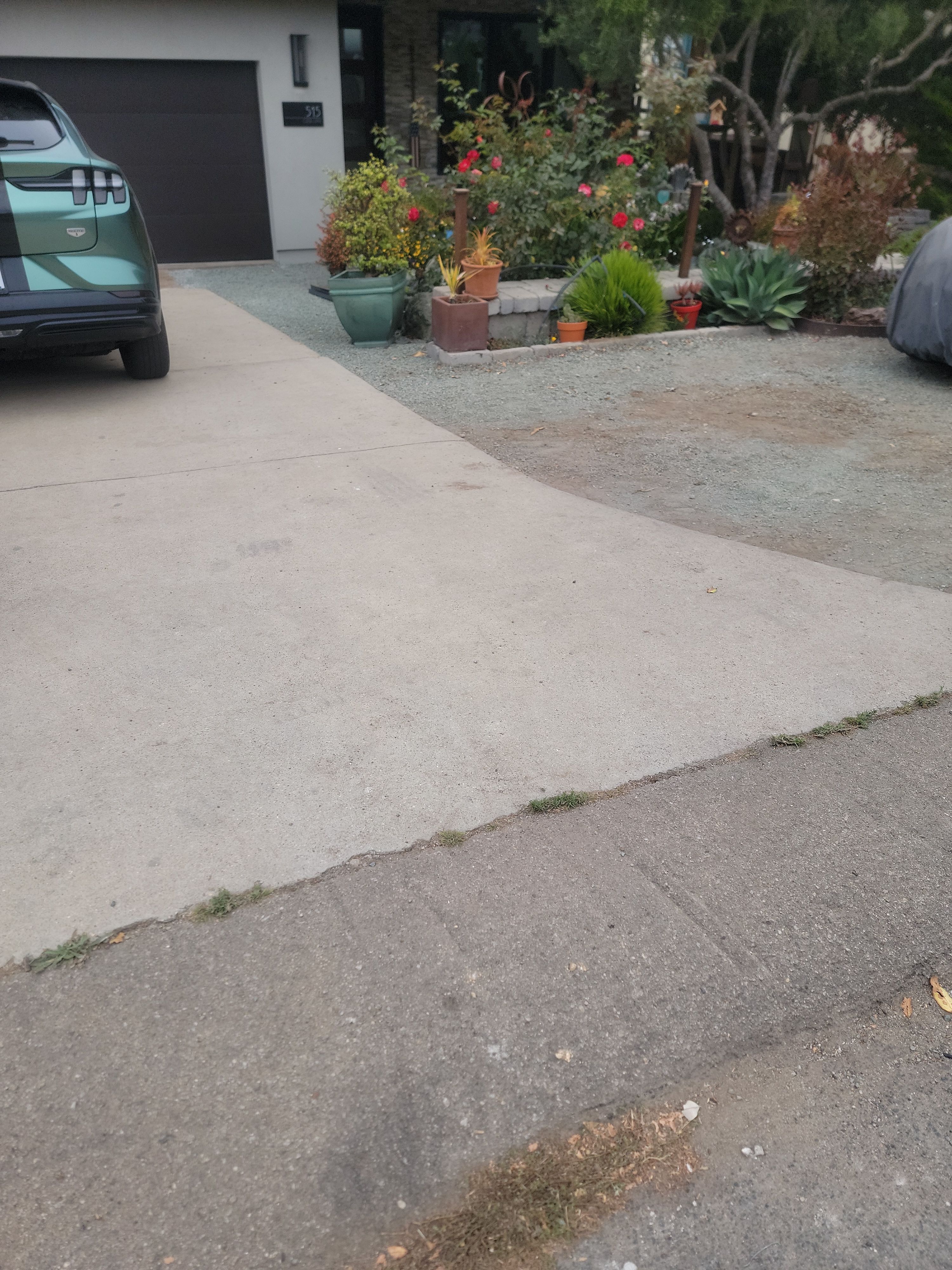 Stonewash Garage Floor Coating and Quartz Concrete Driveway in Morro Bay by MGP Coatings