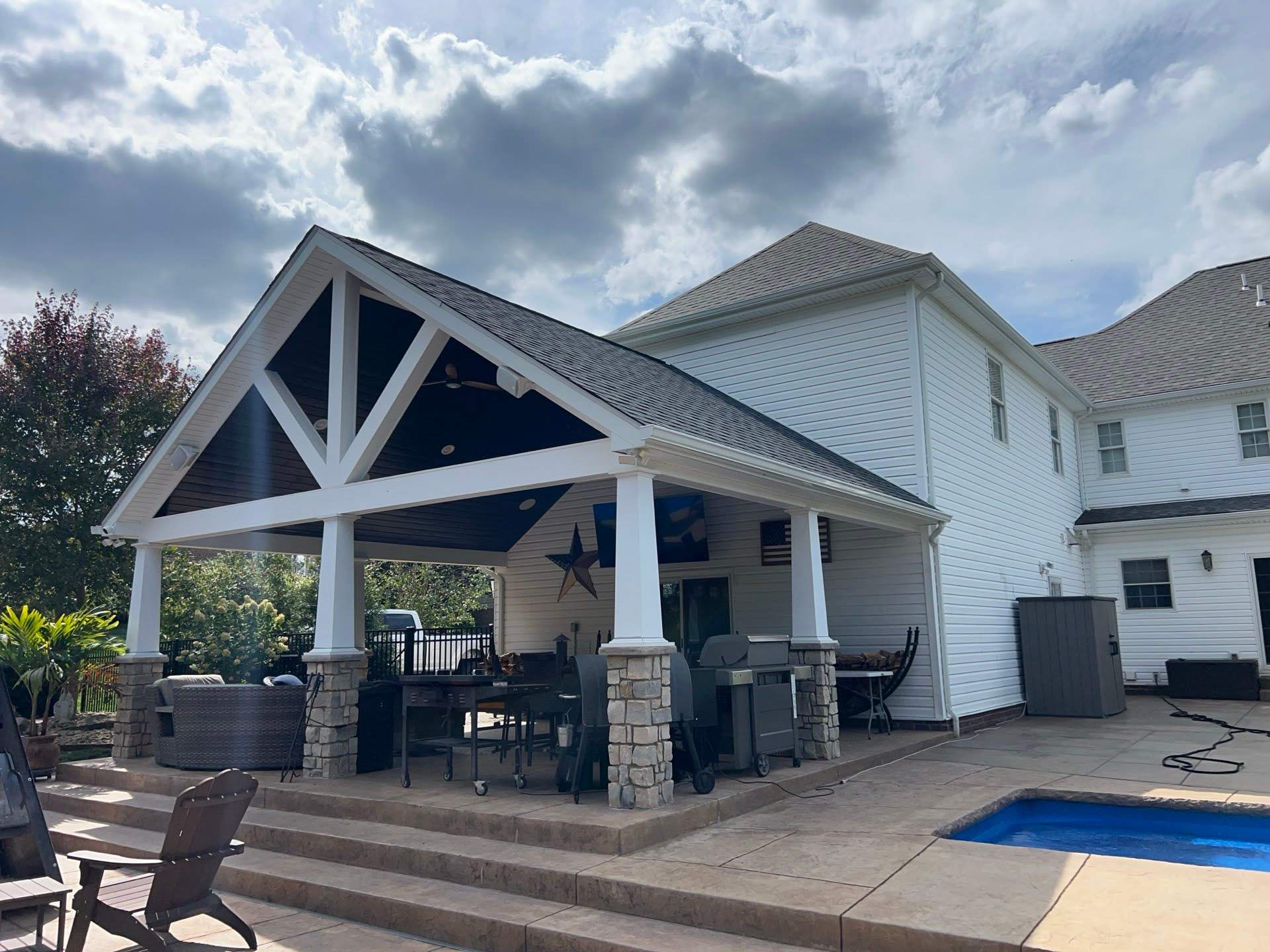 James Hardie Siding Renovation and Outdoor Living Upgrade in Cranberry Township by Ideal Siding Pittsburgh