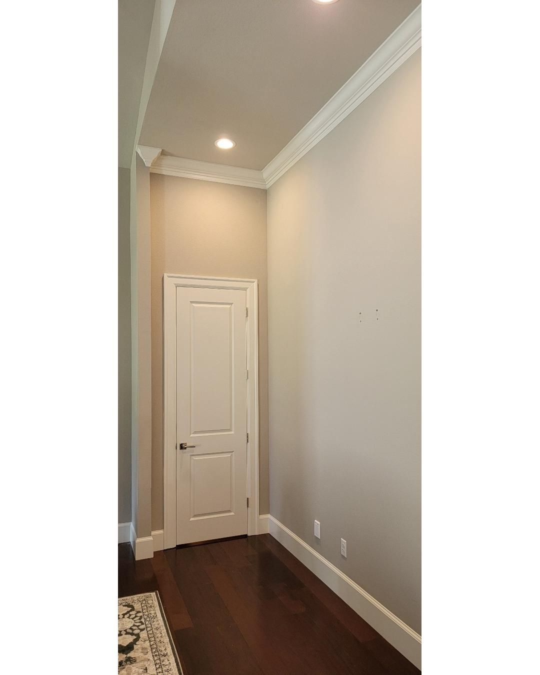 Closet transformation to coffee nook with custom shelves and LED lighting. by Crm Services Llc