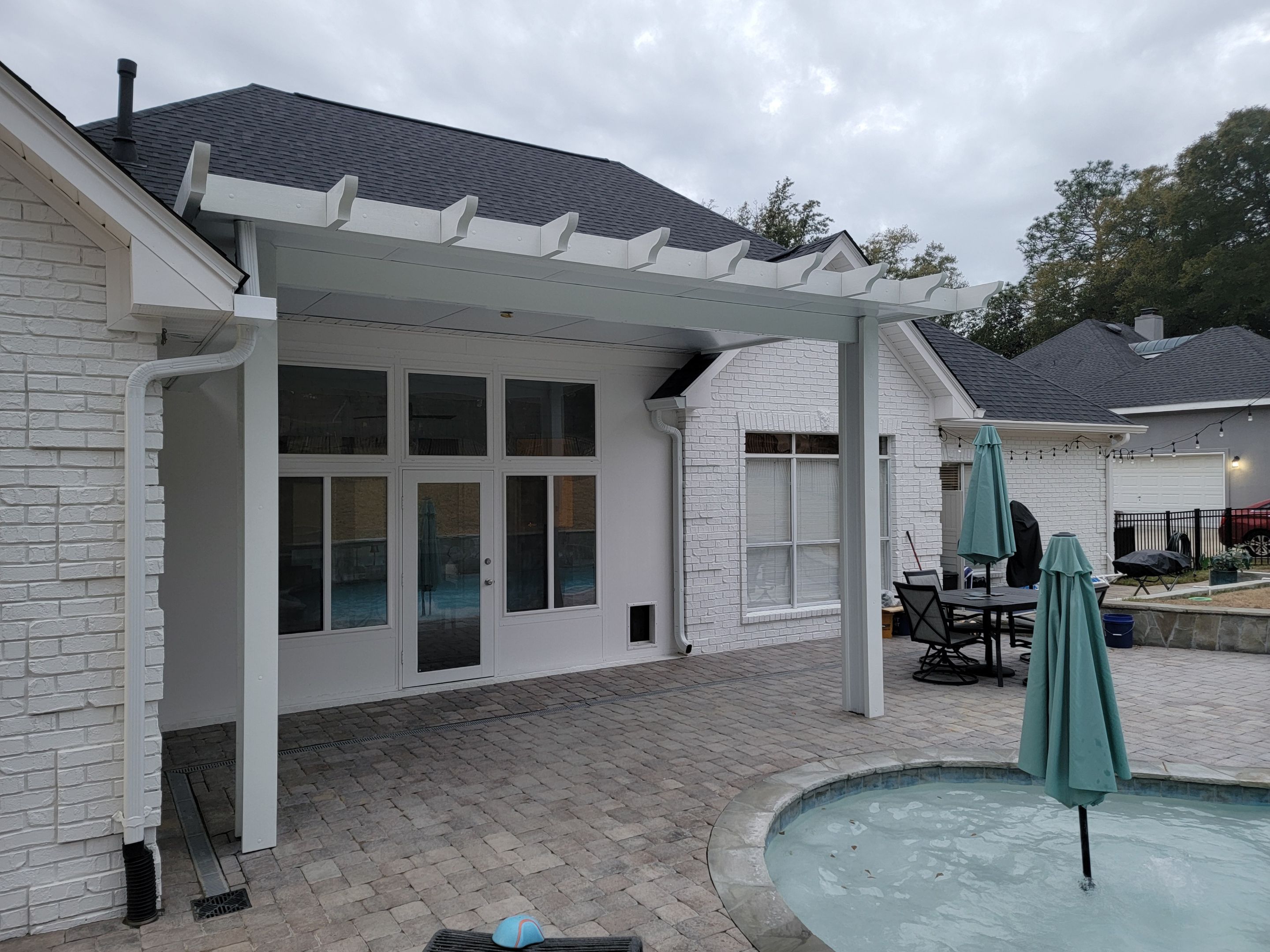 Spanish Fort Pergola Using Colorbeam by Titan Sunrooms