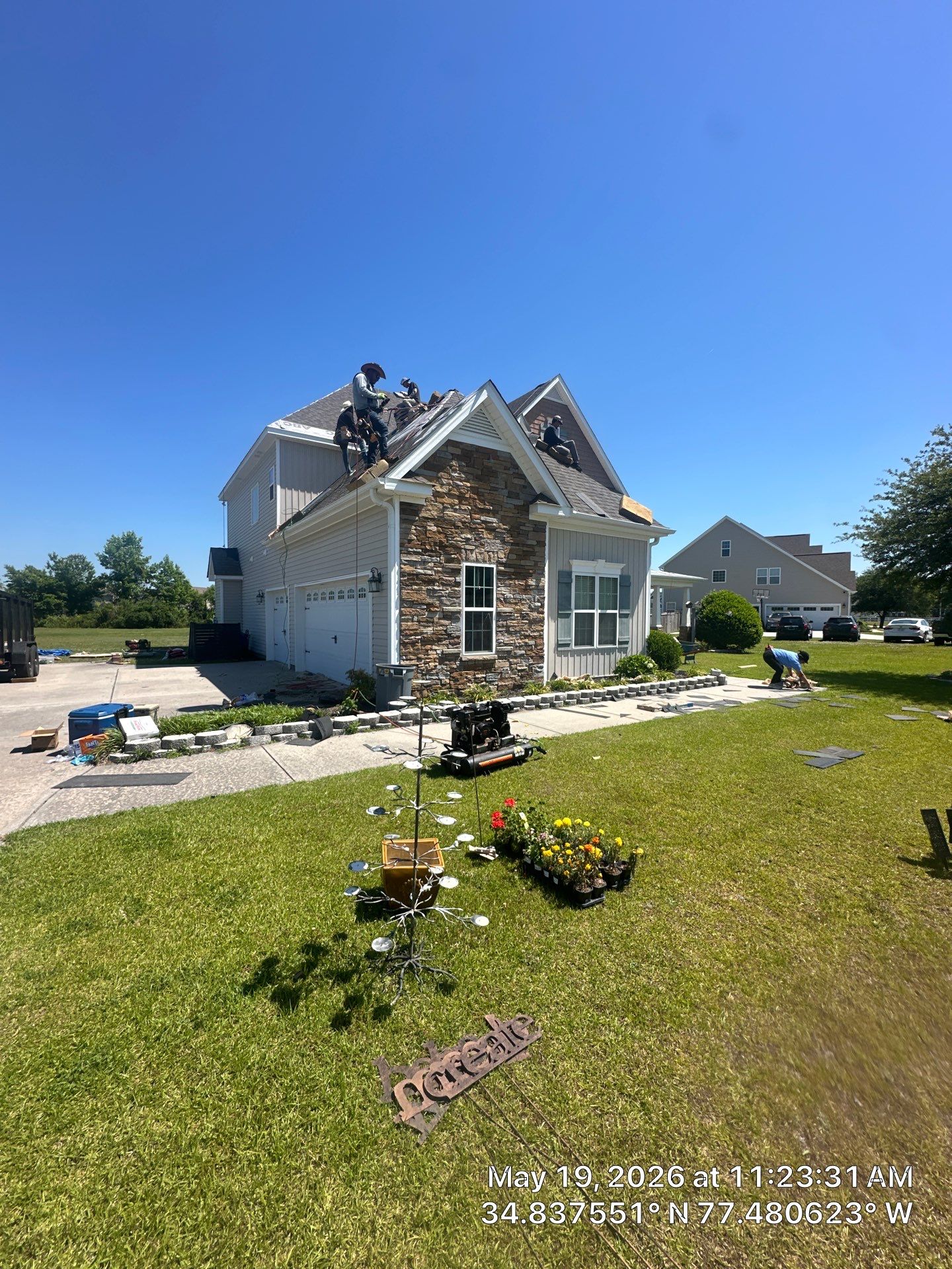 Roof Replacement in Jacksonville, NC using Landmark Weathered Wood by RGR Construction and Roofing, LLC