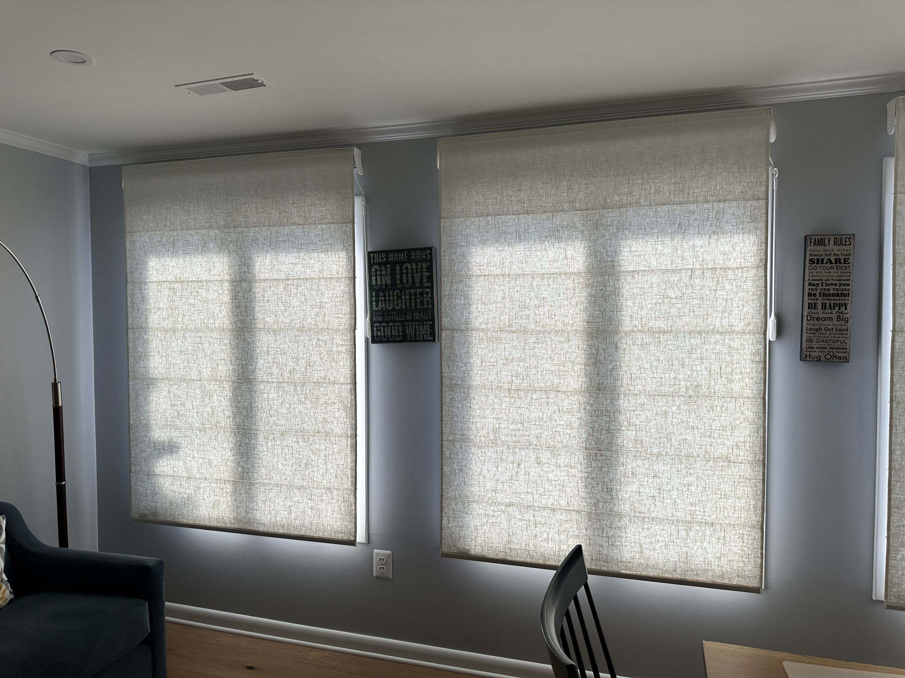 Roman Shade Installation - Cobb Island by Southern Maryland Custom Blinds