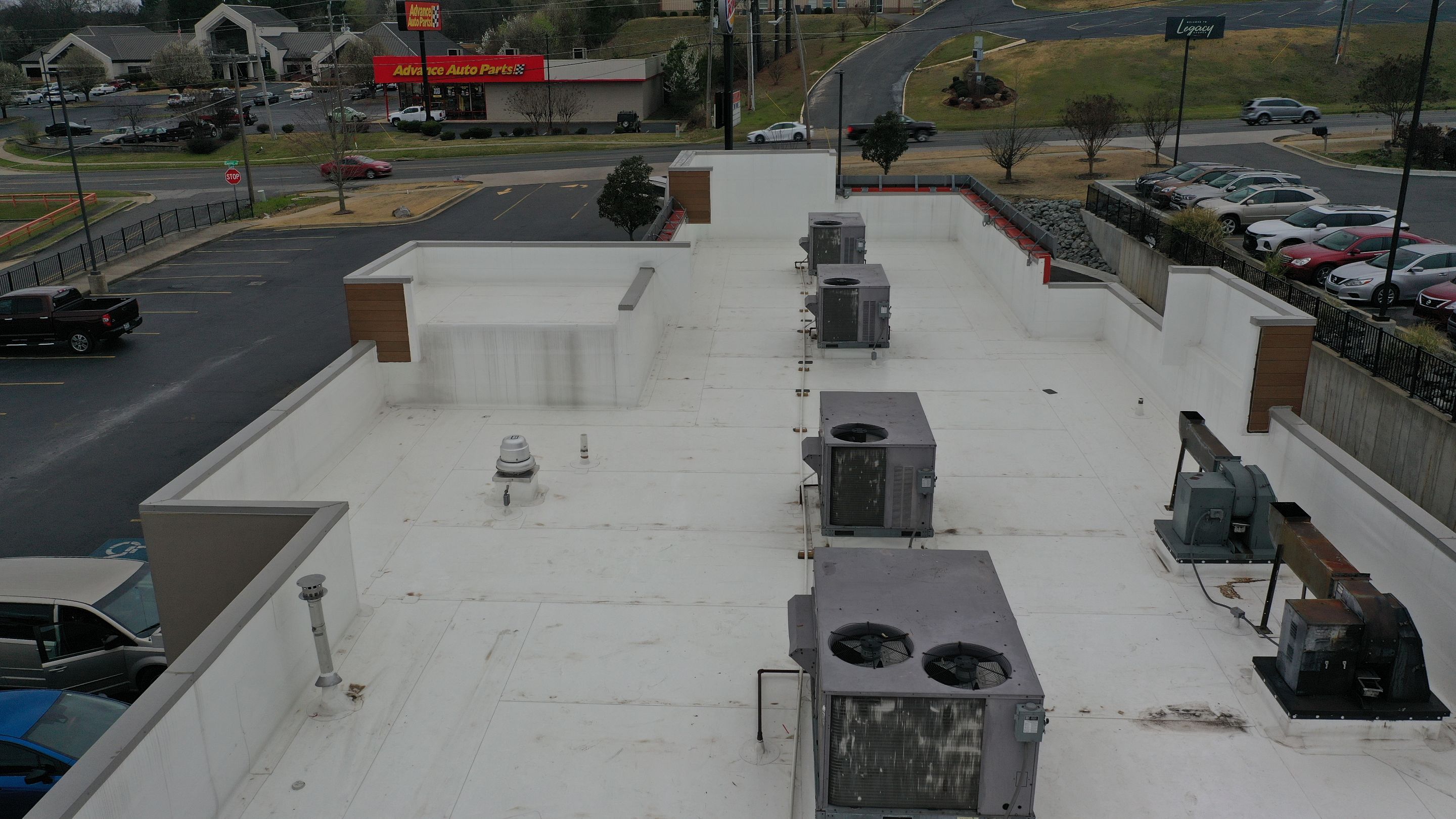 Commercial Roofing Installation using 50 mil PVC by Hostetler Roofing