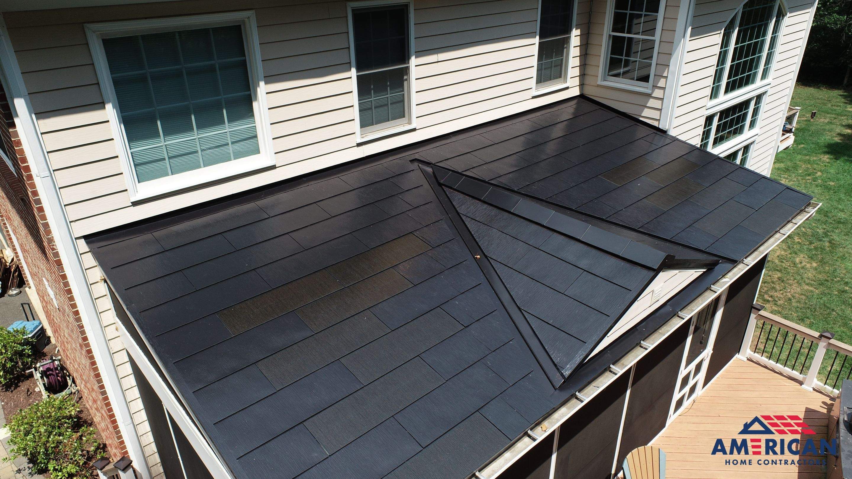 Tesla Solar Roof with Powerwall Storage by American Home Contractors