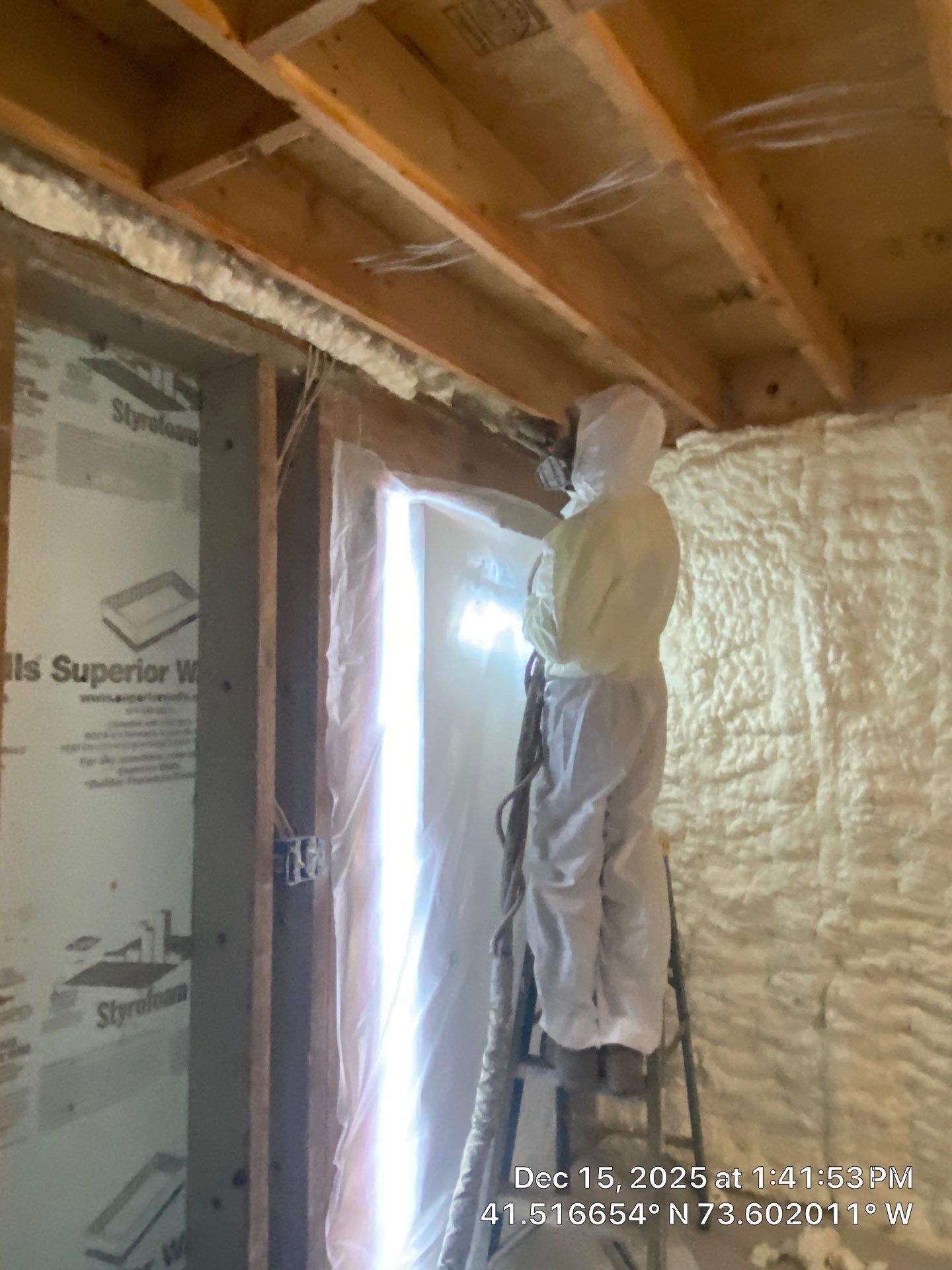Attic Insulation using open cell spray foam by NYS Foam & Energy