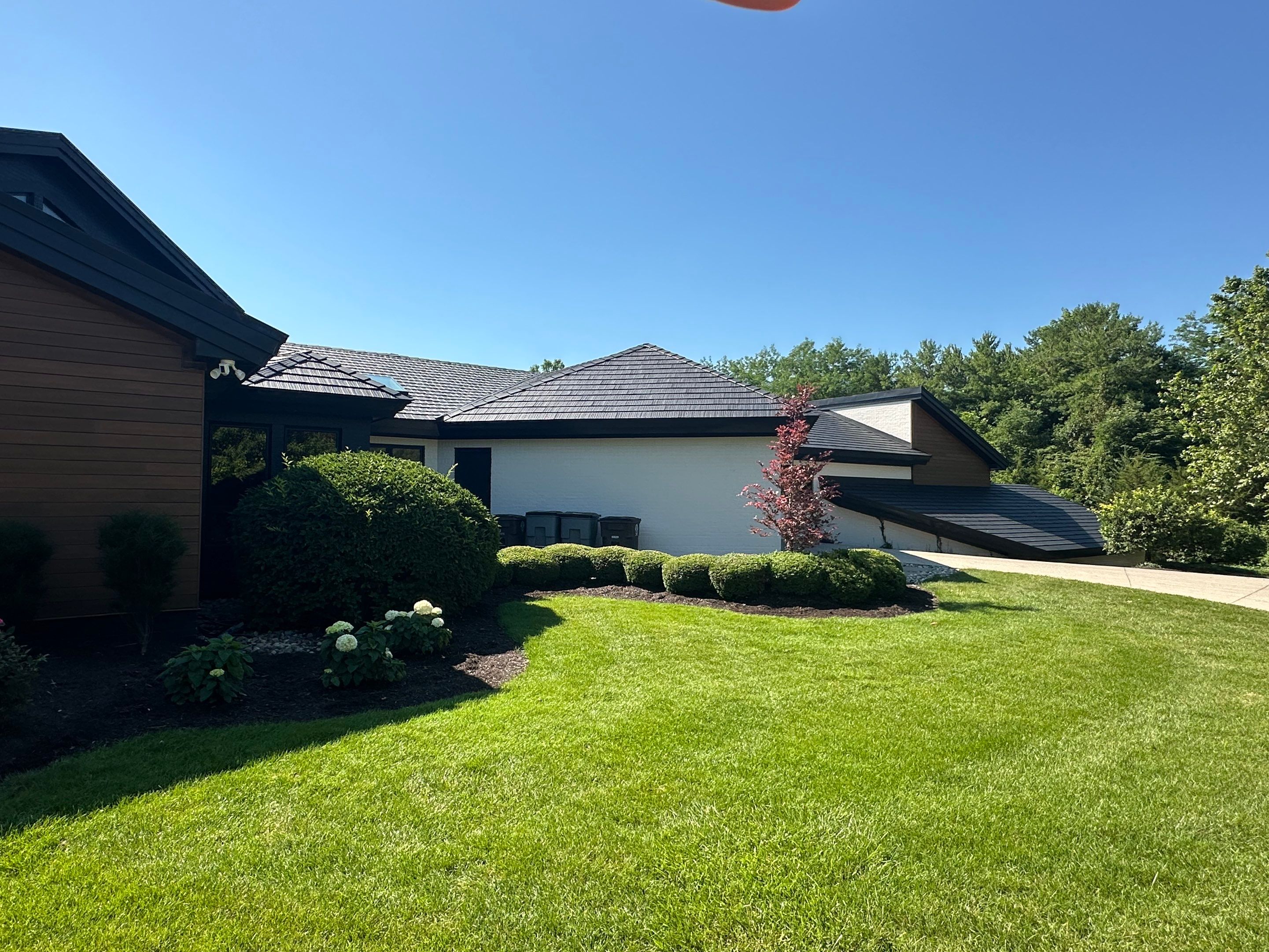 Black Frost Metal Shake Roof & Modern Exterior Renovation – Fort Wayne, IN by 4Ever Metal Roofing