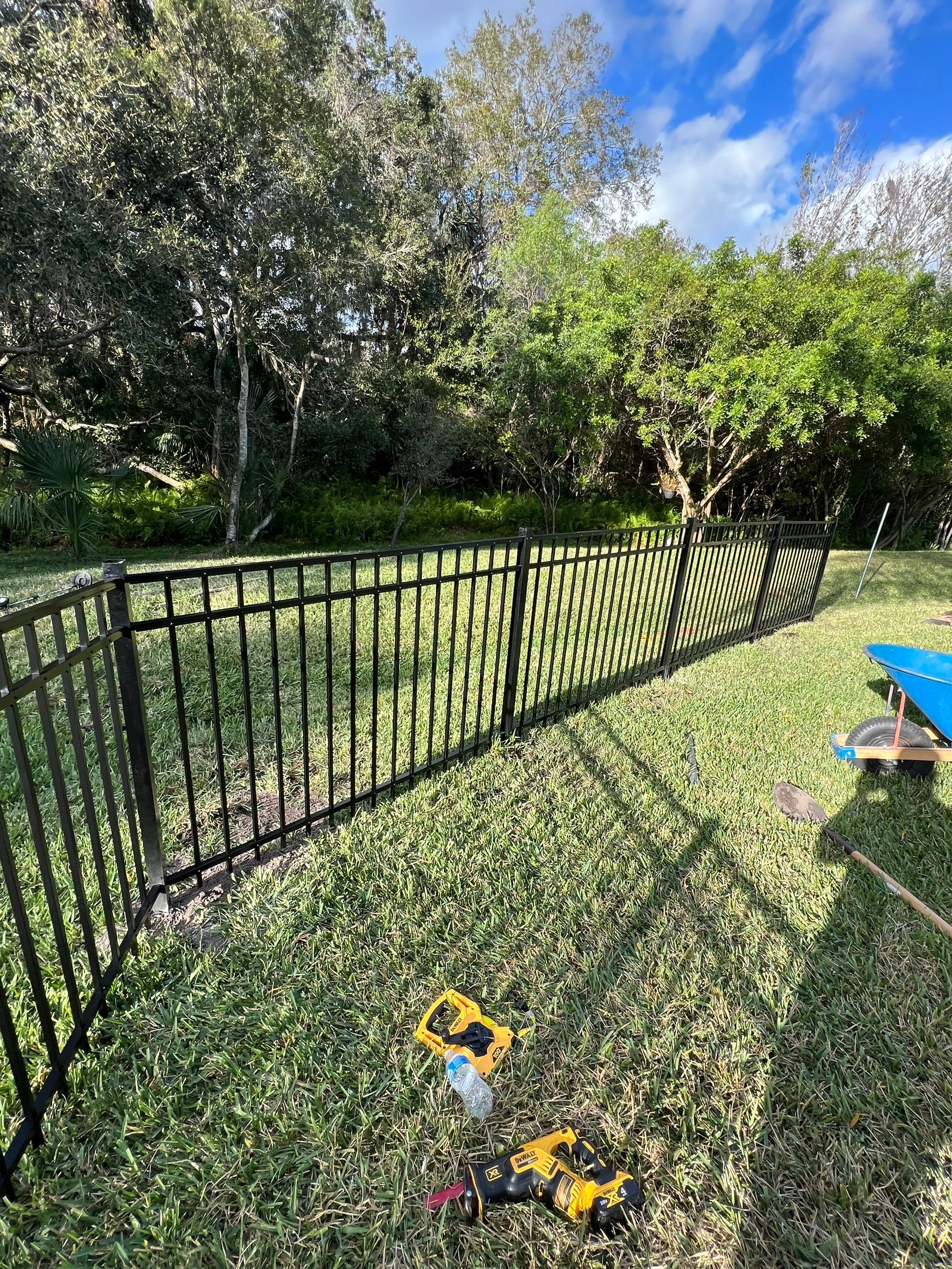 Bradenton, FL  4ft. Tall 3-rail Black Aluminum Fence  by Asap fence and gates, LLC