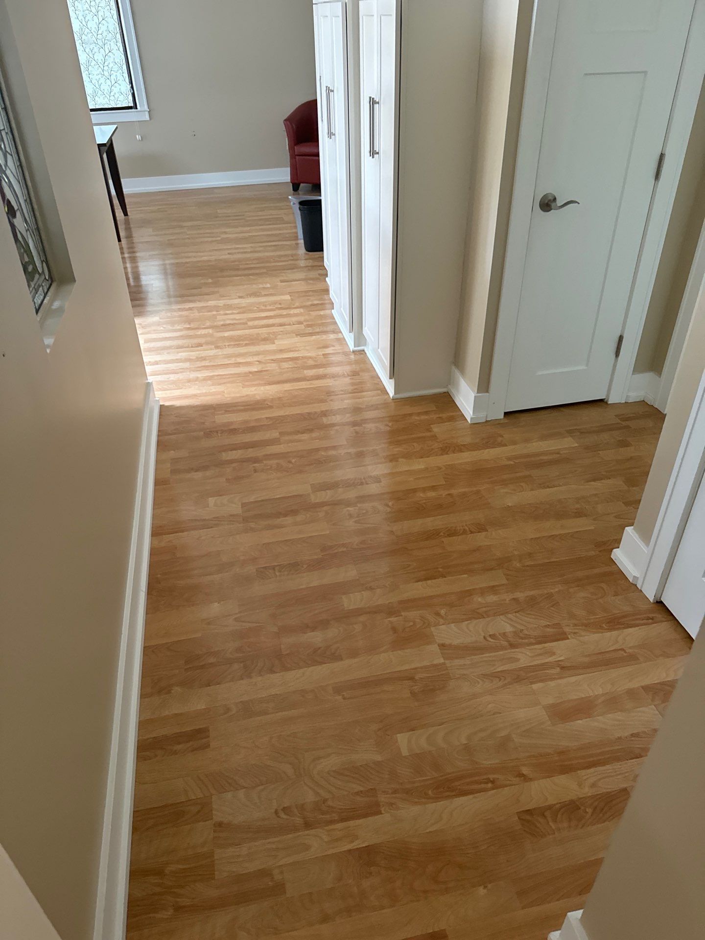 Hardwood flooring installation using White Oak 7" Select by Ann Arbor Hardwoods
