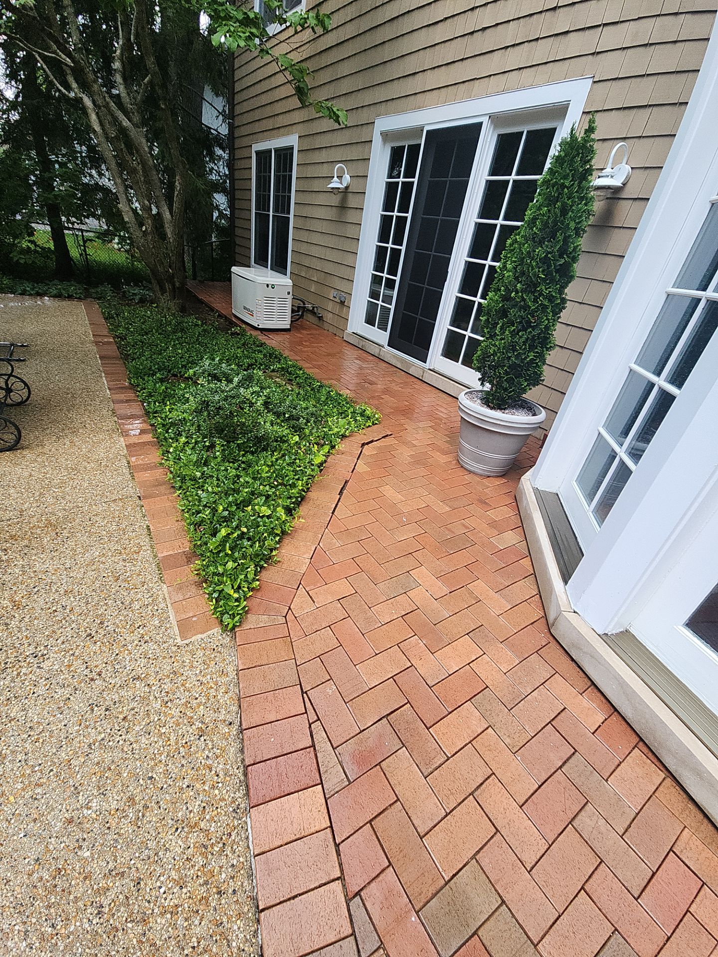Highland Park brick cleaning by Northern Power Washing LLC.