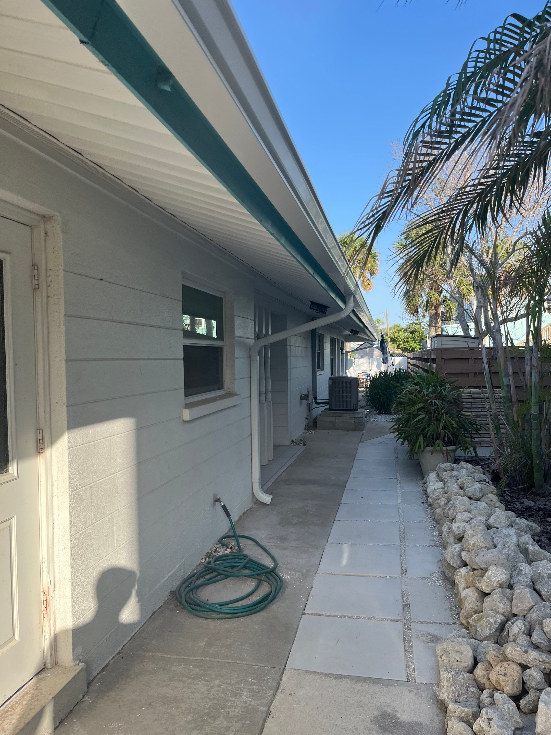 Splash Guard Gutter System and 7-inch Installation in Anna Maria FL by Gutter Professors