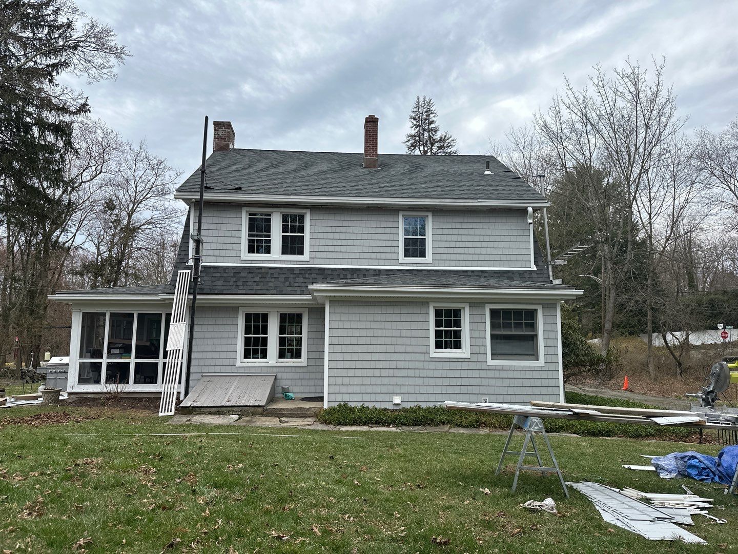 Siding Installation using Certainteed Cedar Impressions Sterling Gray by A Plus Exterior